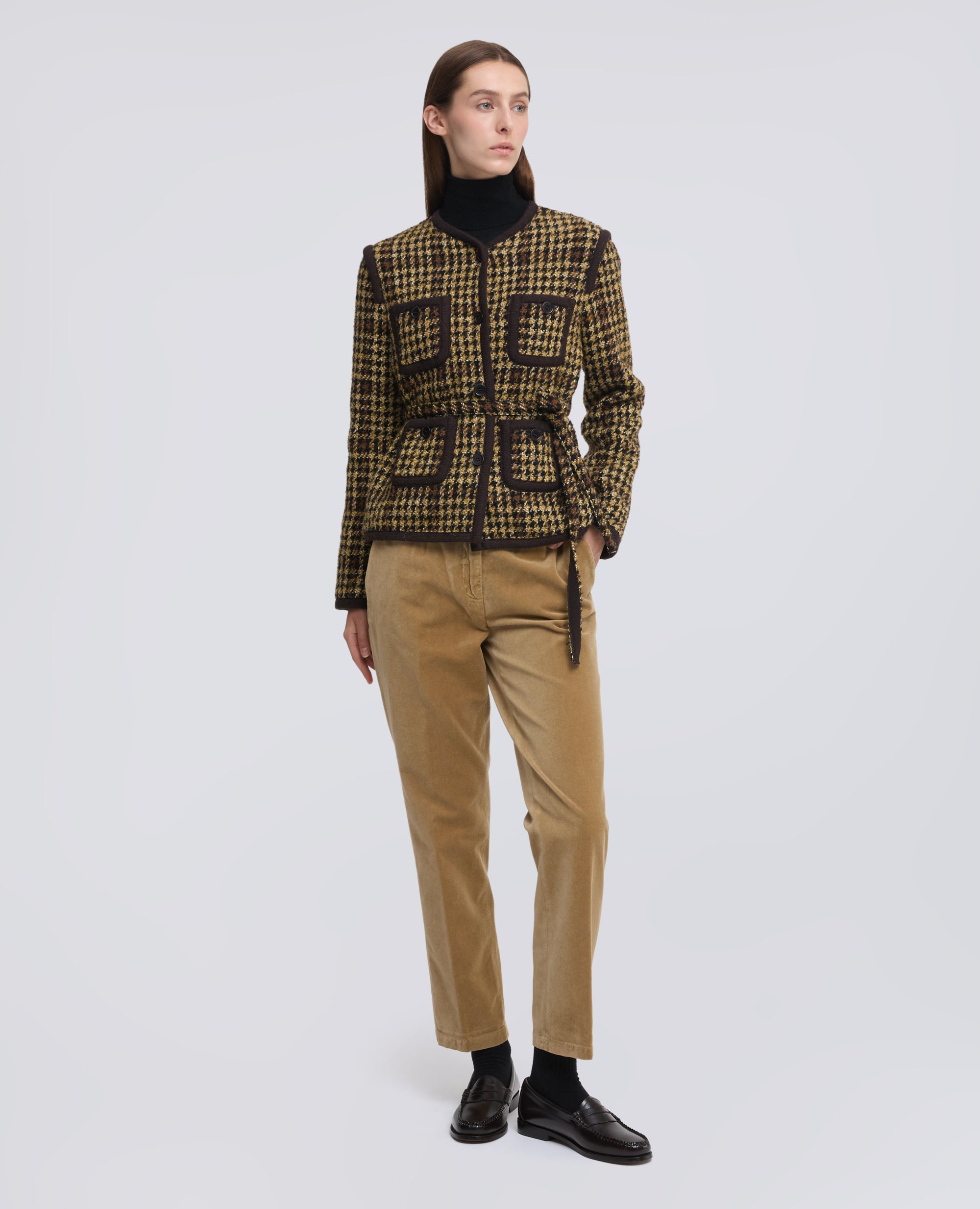 GIACCA IN BOUCLE DI MISTO LANA E ALPACA - GIALLO - ASPESI