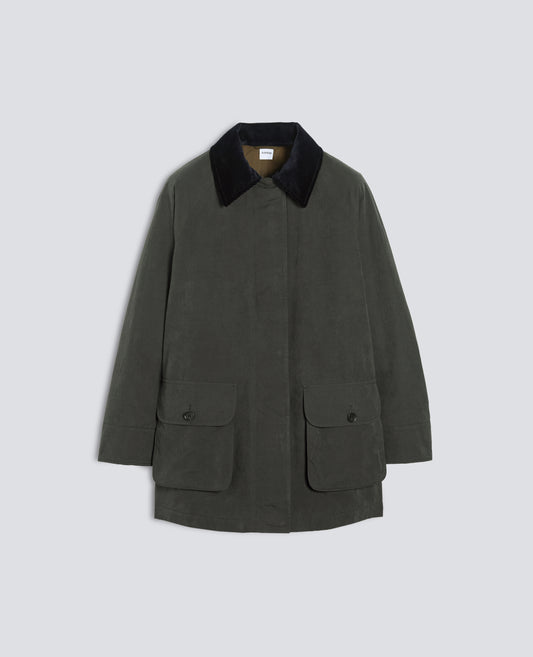 CABANJACKE AUS KOMPAKTEM BAUMWOLL-SEGELTUCH - GRAU - ASPESI