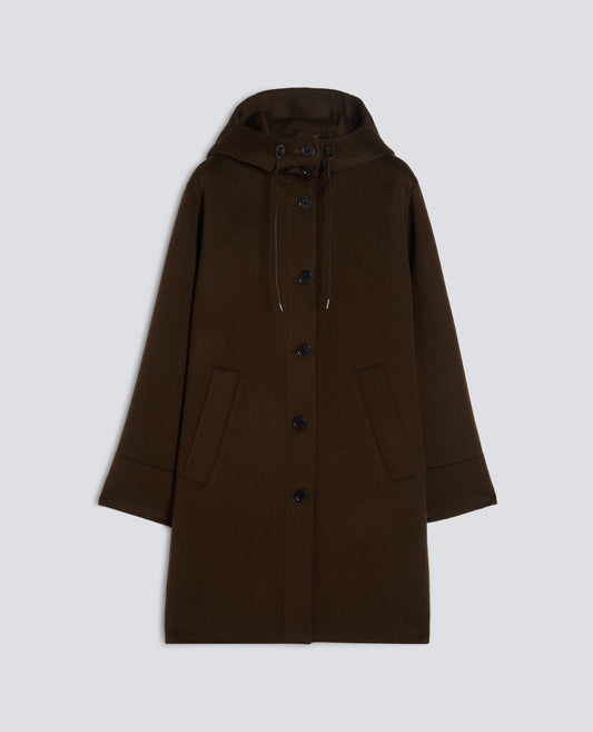 PARKA IN DOUBLE DI LANA EFFETTO BEAVER - MARRONE - ASPESI