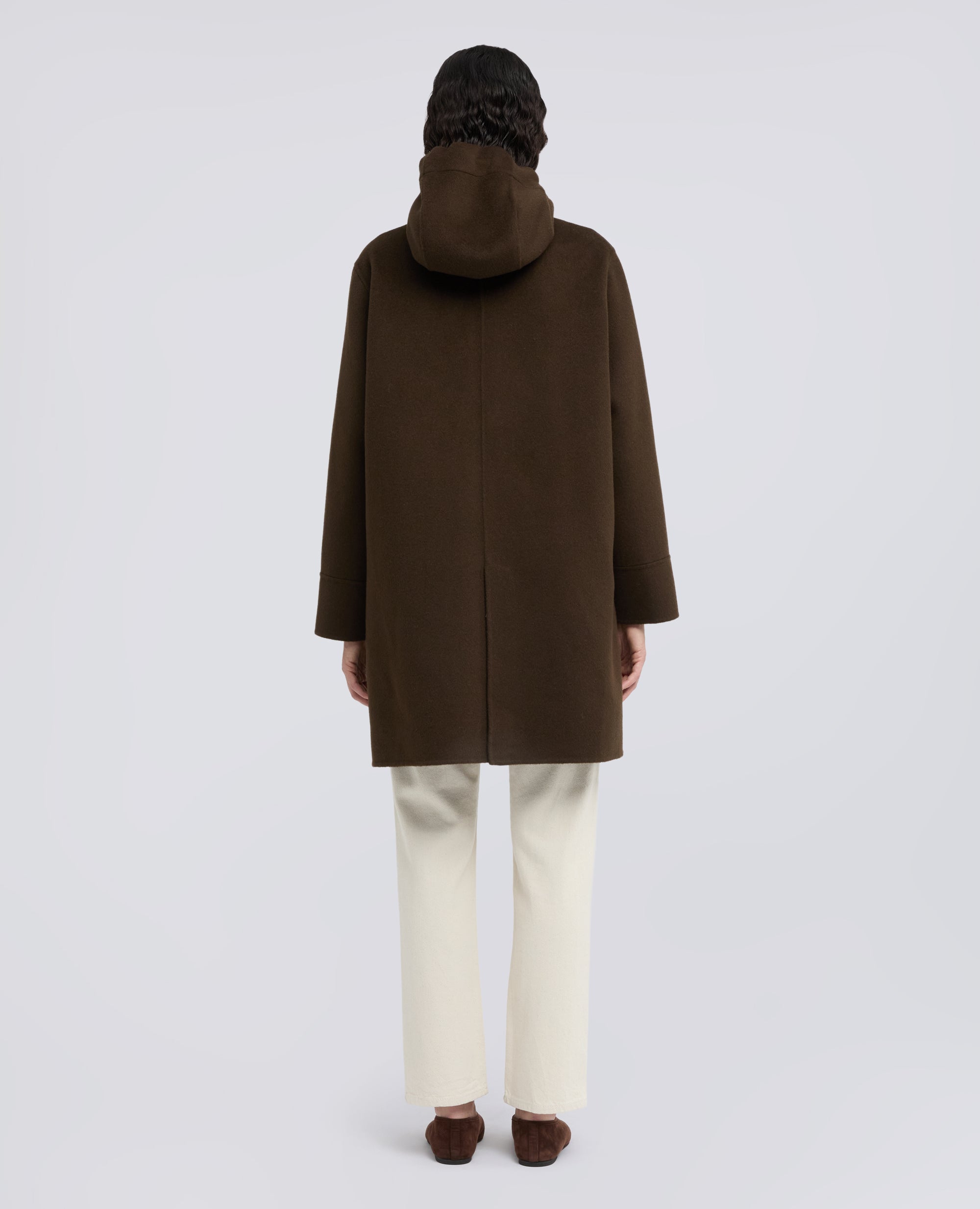 PARKA IN DOUBLE DI LANA EFFETTO BEAVER - MARRONE - ASPESI
