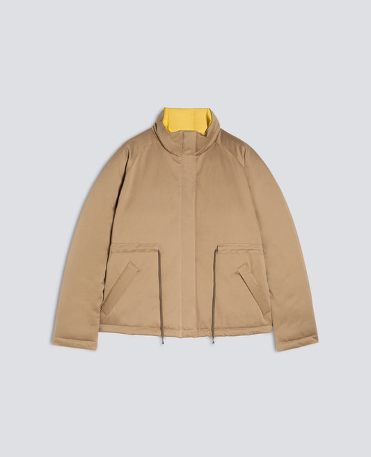 GIUBBOTTO IN GABARDINA DI COTONE IMBOTTITO - BEIGE - ASPESI