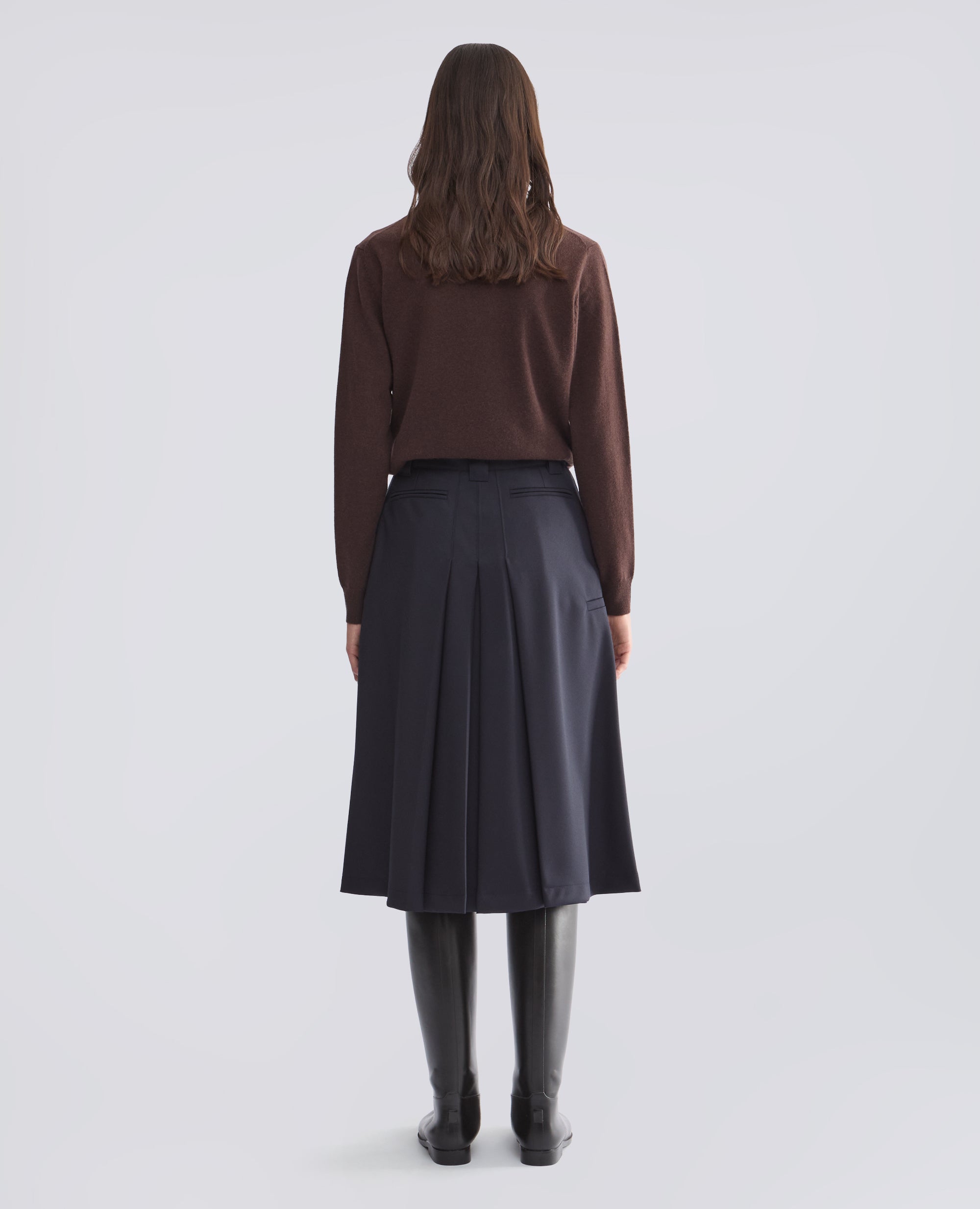 ROCK AUS SCHURWOLL-GABARDINE - BLAU - ASPESI