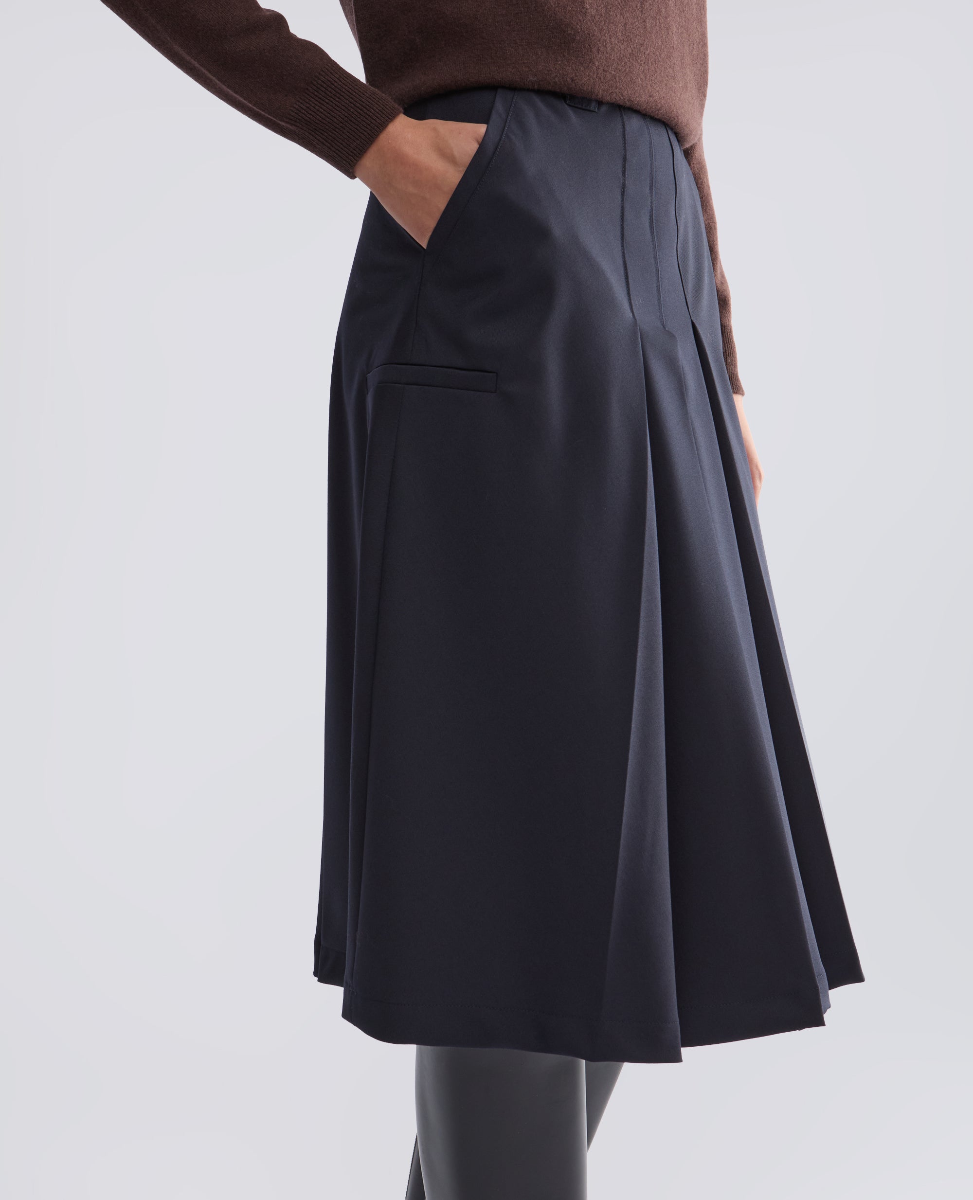 ROCK AUS SCHURWOLL-GABARDINE - BLAU - ASPESI