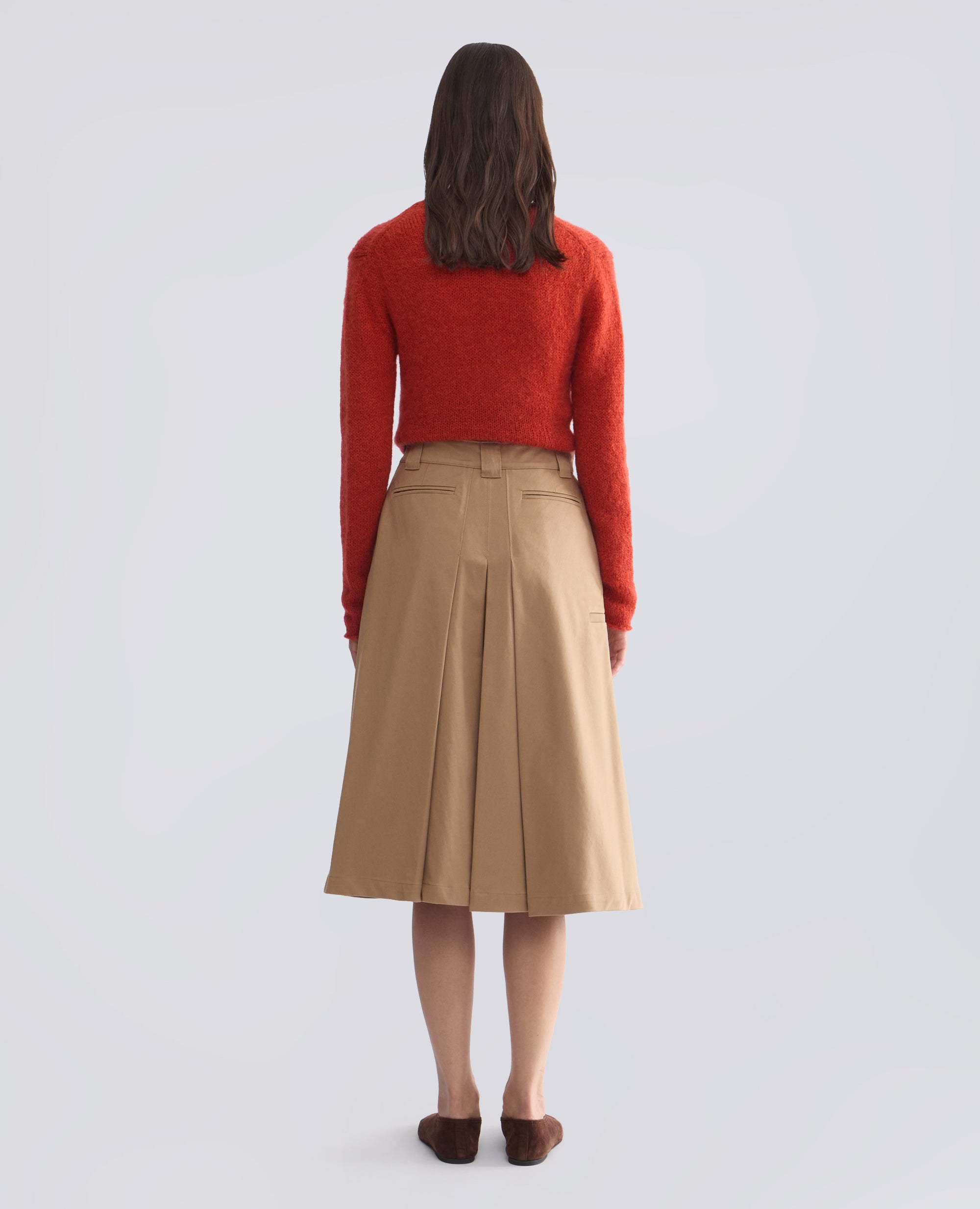 GONNA IN GABARDINE DI COTONE - BEIGE - ASPESI