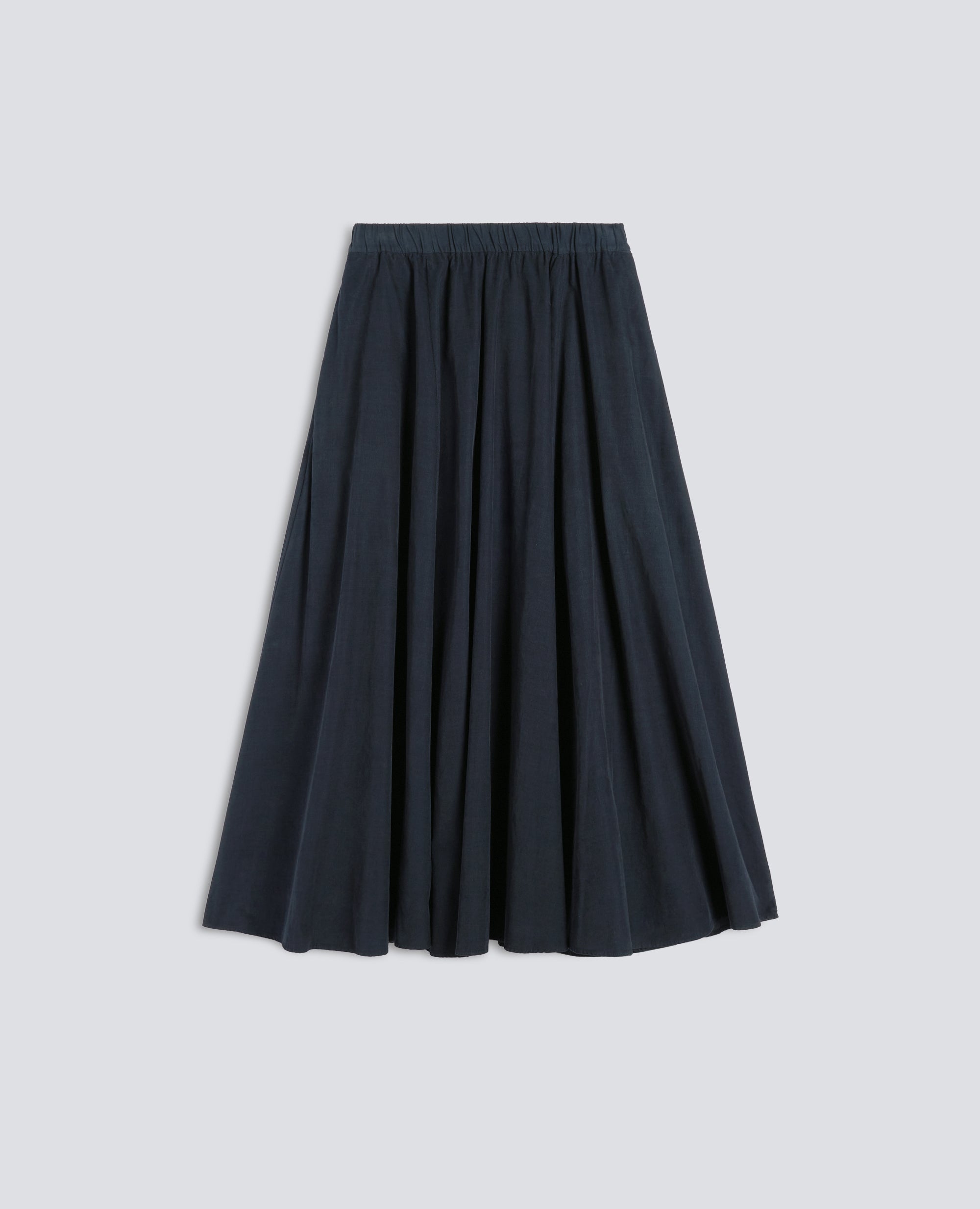 GONNA IN VELLUTO DI COTONE 2000 RIGHE TINTO CAPO - NAVY - ASPESI