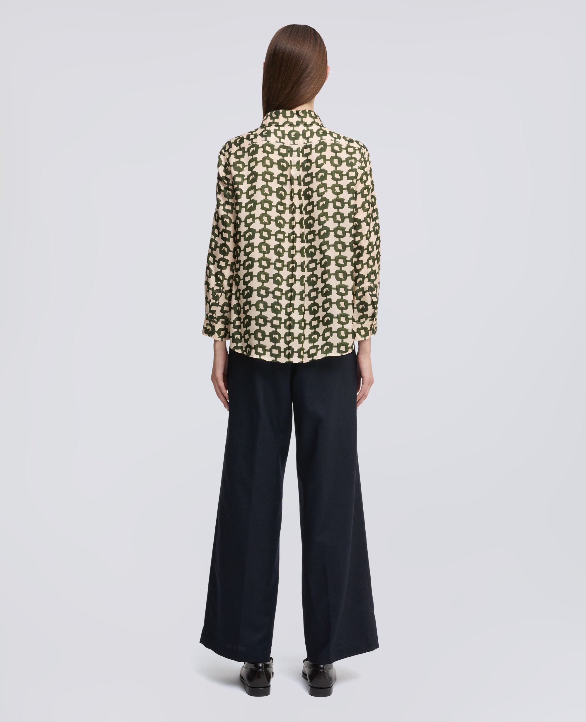 CAMICIA IN TWILL DI VISCOSA SETA STAMPATO - GRUN - ASPESI