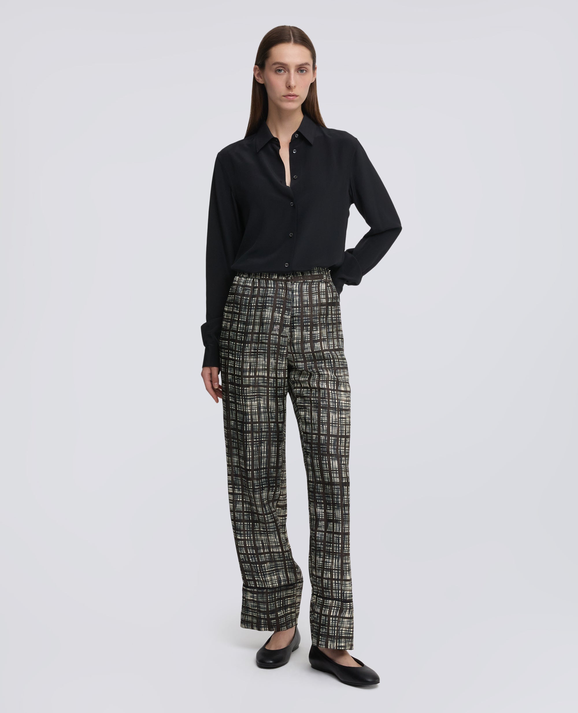 CAMICIA IN CREPE DE CHINE DI SETA - BLACK - ASPESI