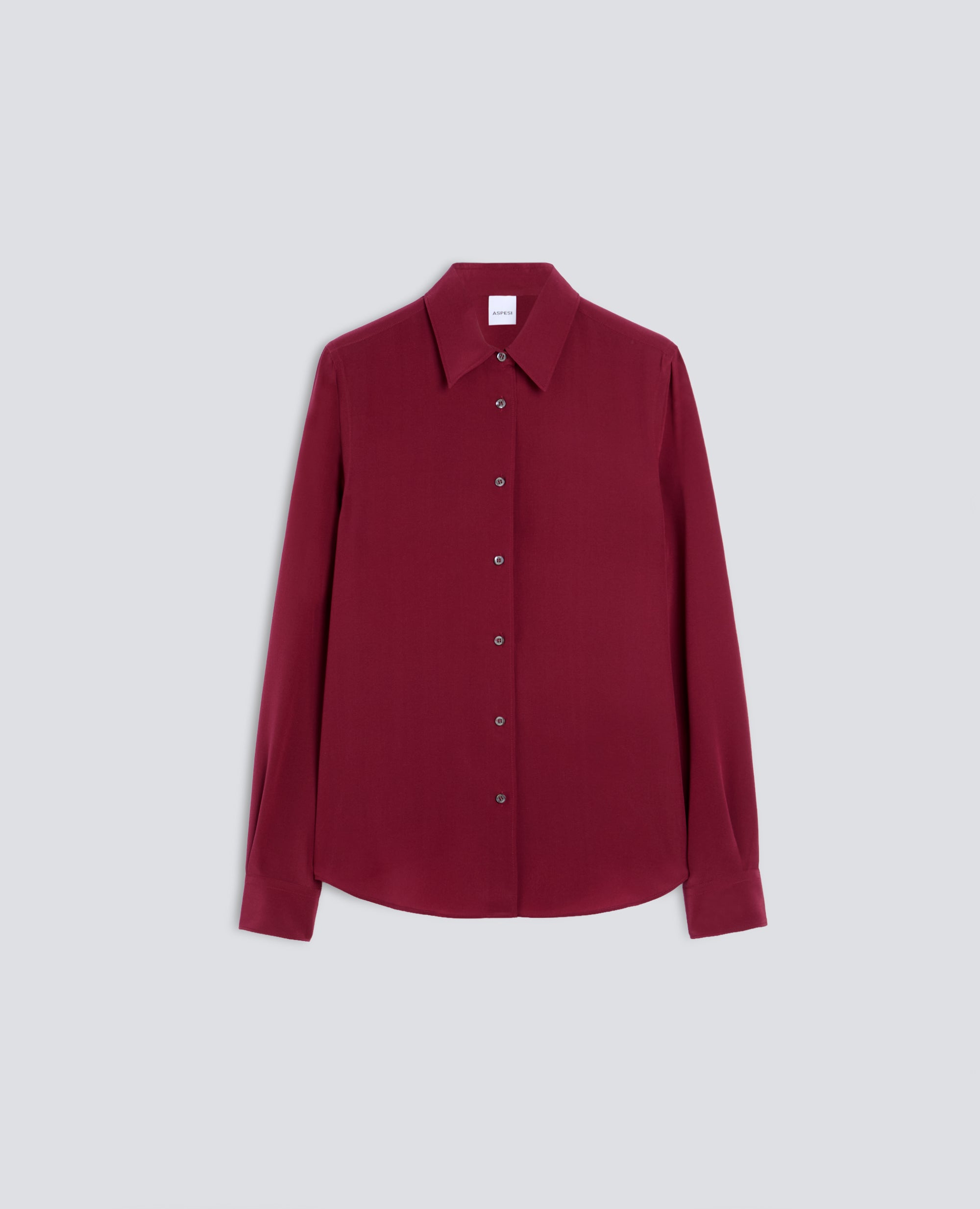 CAMICIA IN CREPE DE CHINE DI SETA - ROSSO - ASPESI