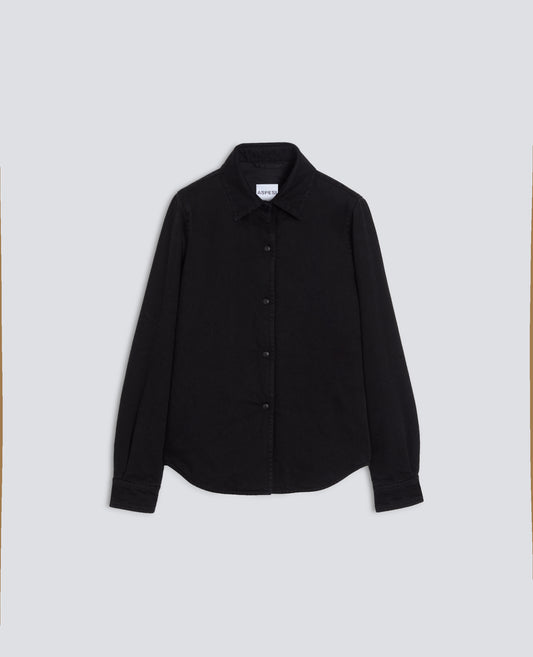 GIACCA CAMICIA -GLUE- IN DENIM DI COTONE - NERO - ASPESI