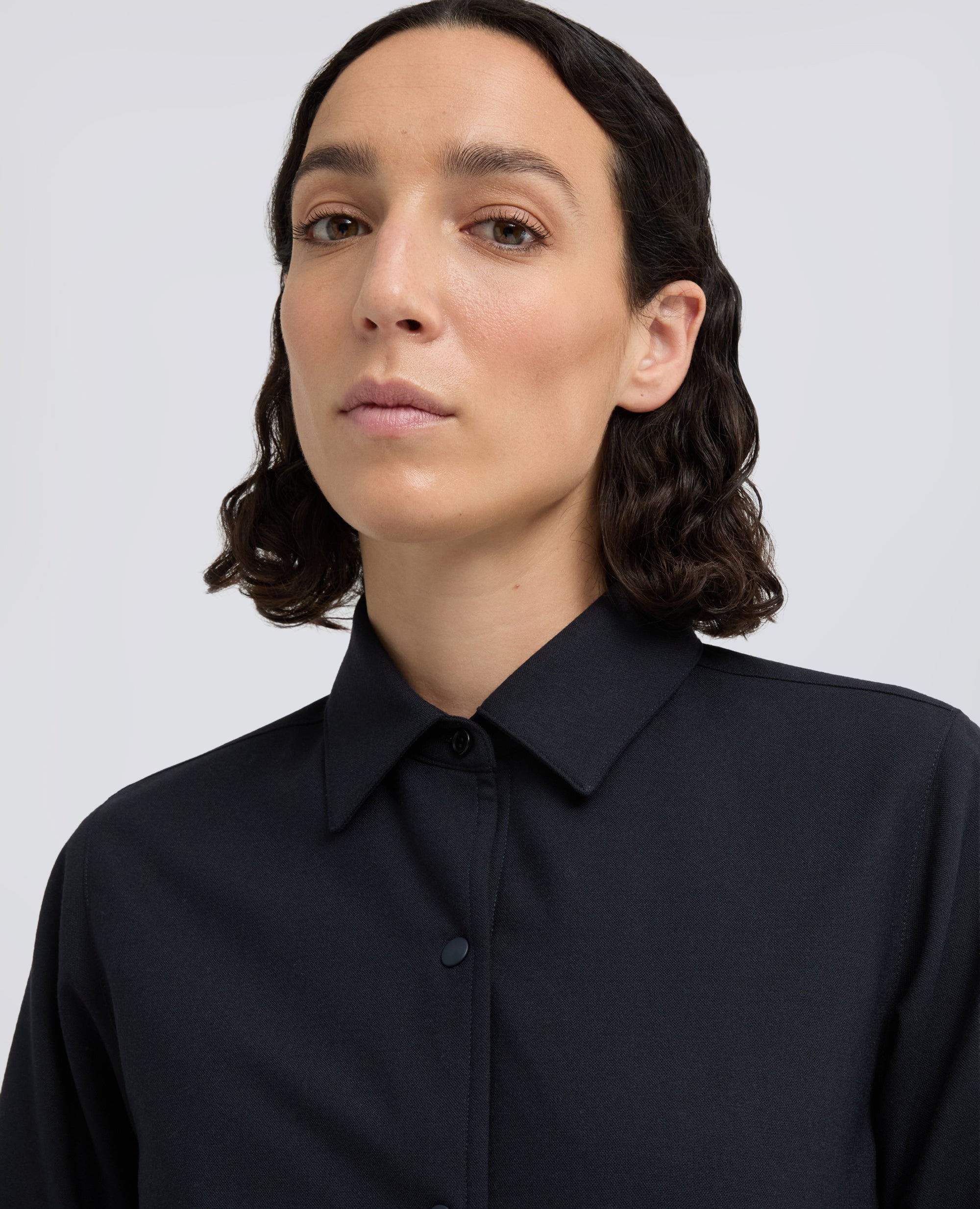 GIACCA CAMICIA -GLUE- IN FLANELLA TECNOLANA COMFORT - BLAU - ASPESI