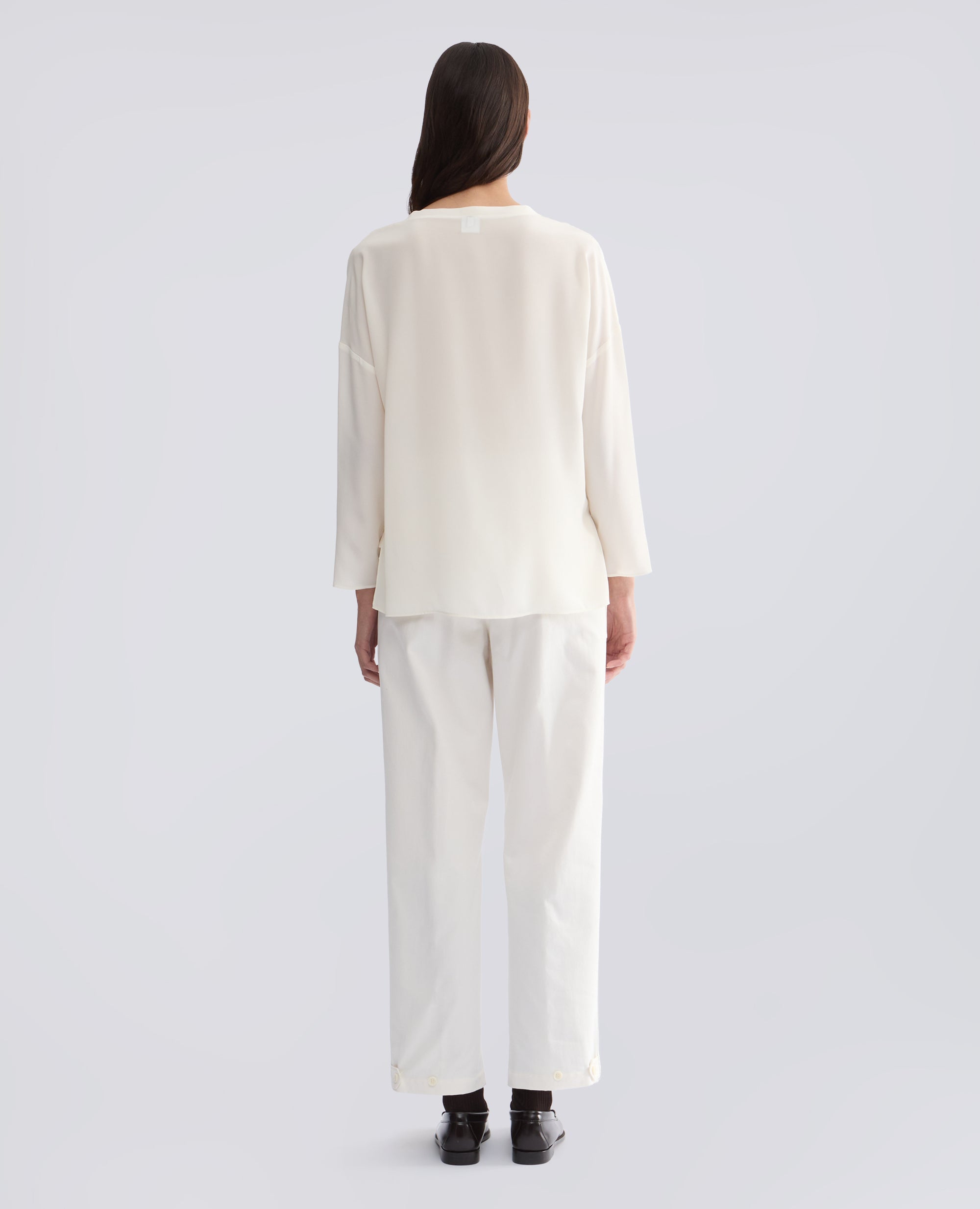 TOP IN CREPE DE CHINE DI SETA UNITO - NATURALE - ASPESI