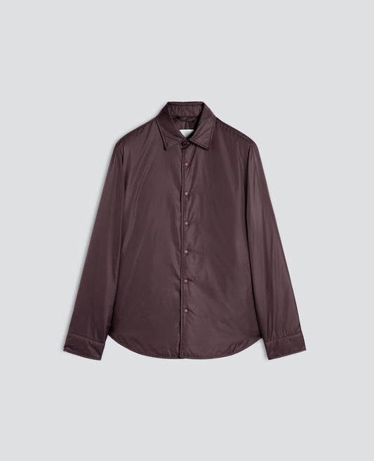 PADDED NYLON SHIRT - BROWN - ASPESI