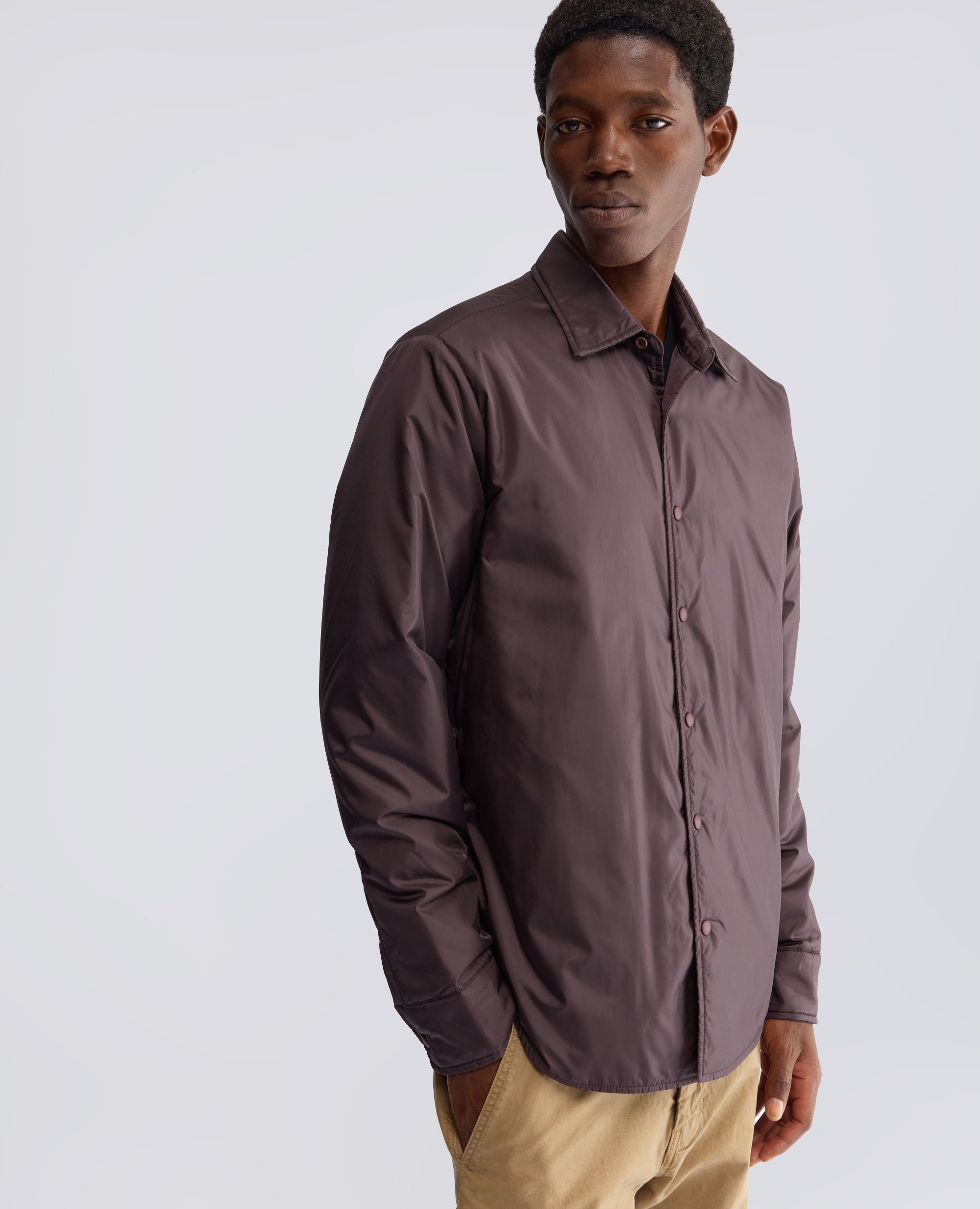 CAMISA DE NAILON ACOLCHADA - MARRON - ASPESI