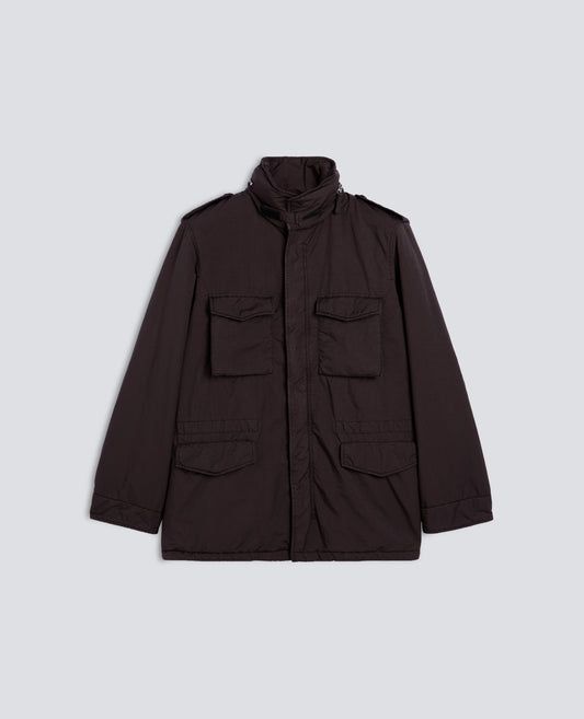 FIELD JACKET -NEW CAMP- IN MISTO NYLON TINTO CAPO - MARRONE