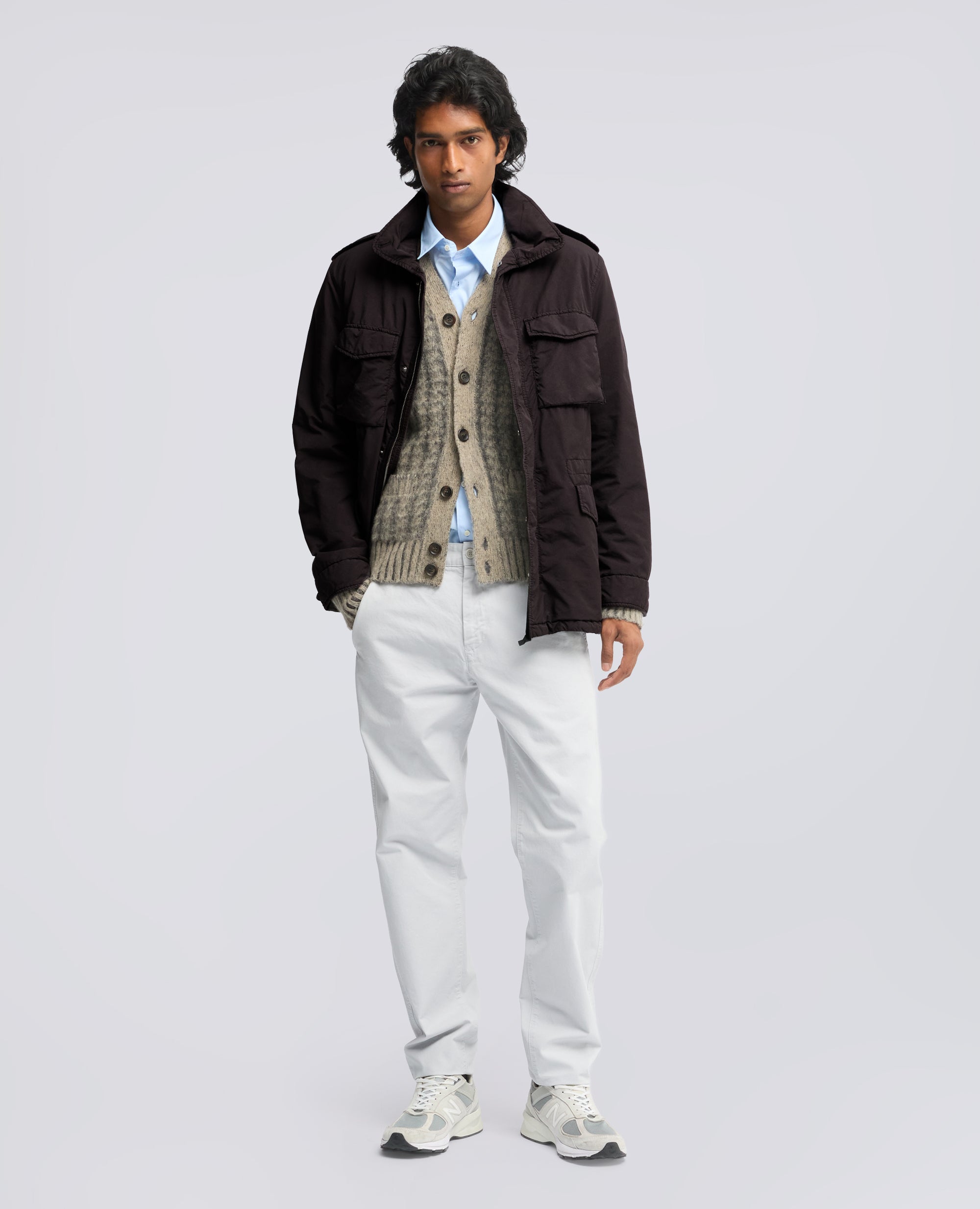 FIELD JACKET -NEW CAMP- IN MISTO NYLON TINTO CAPO - MARRONE - ASPESI