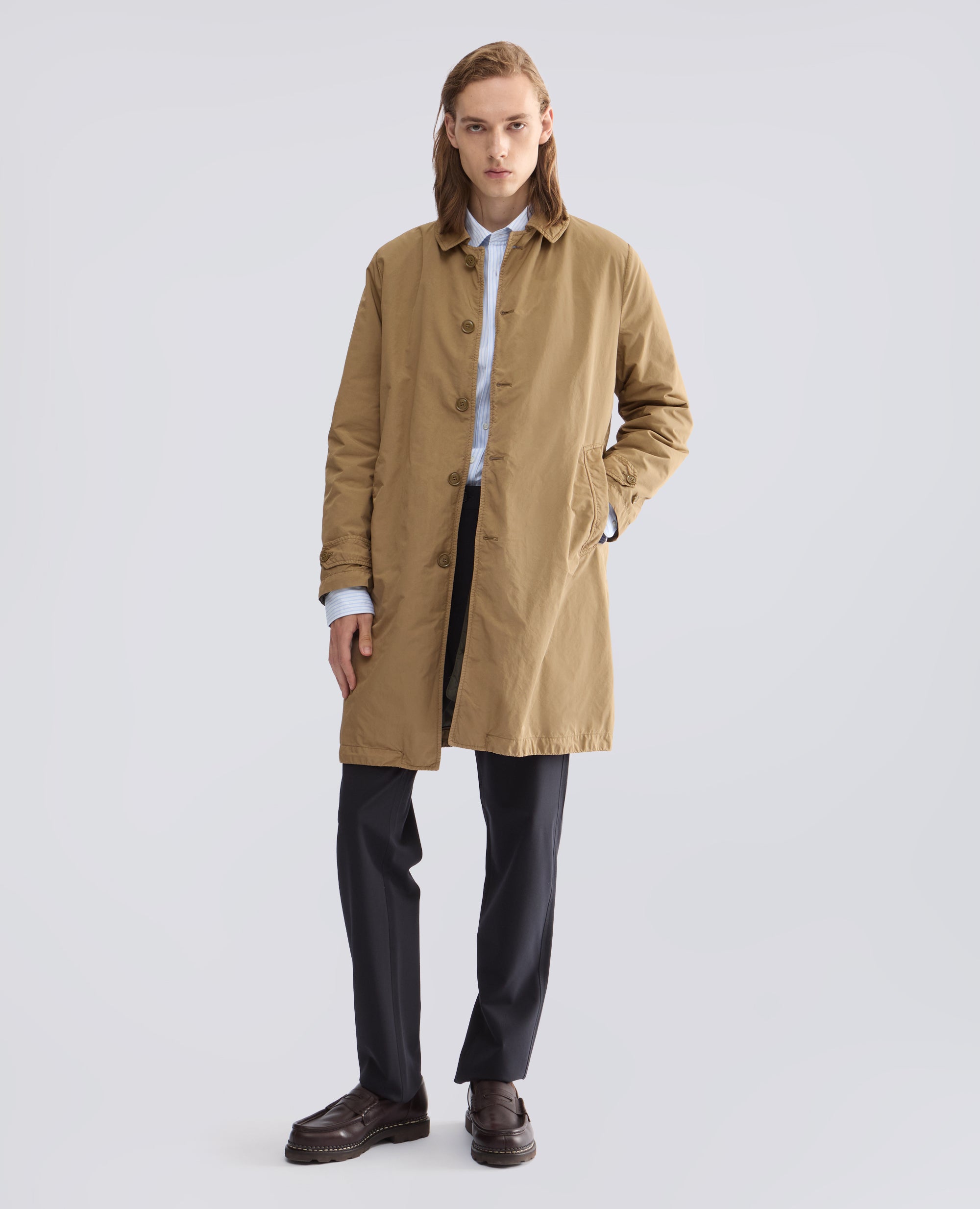 IMPERMEABLE VODKA II DE MEZCLA DE NAILON CON GUATA THERMORE® - BEIGE - ASPESI