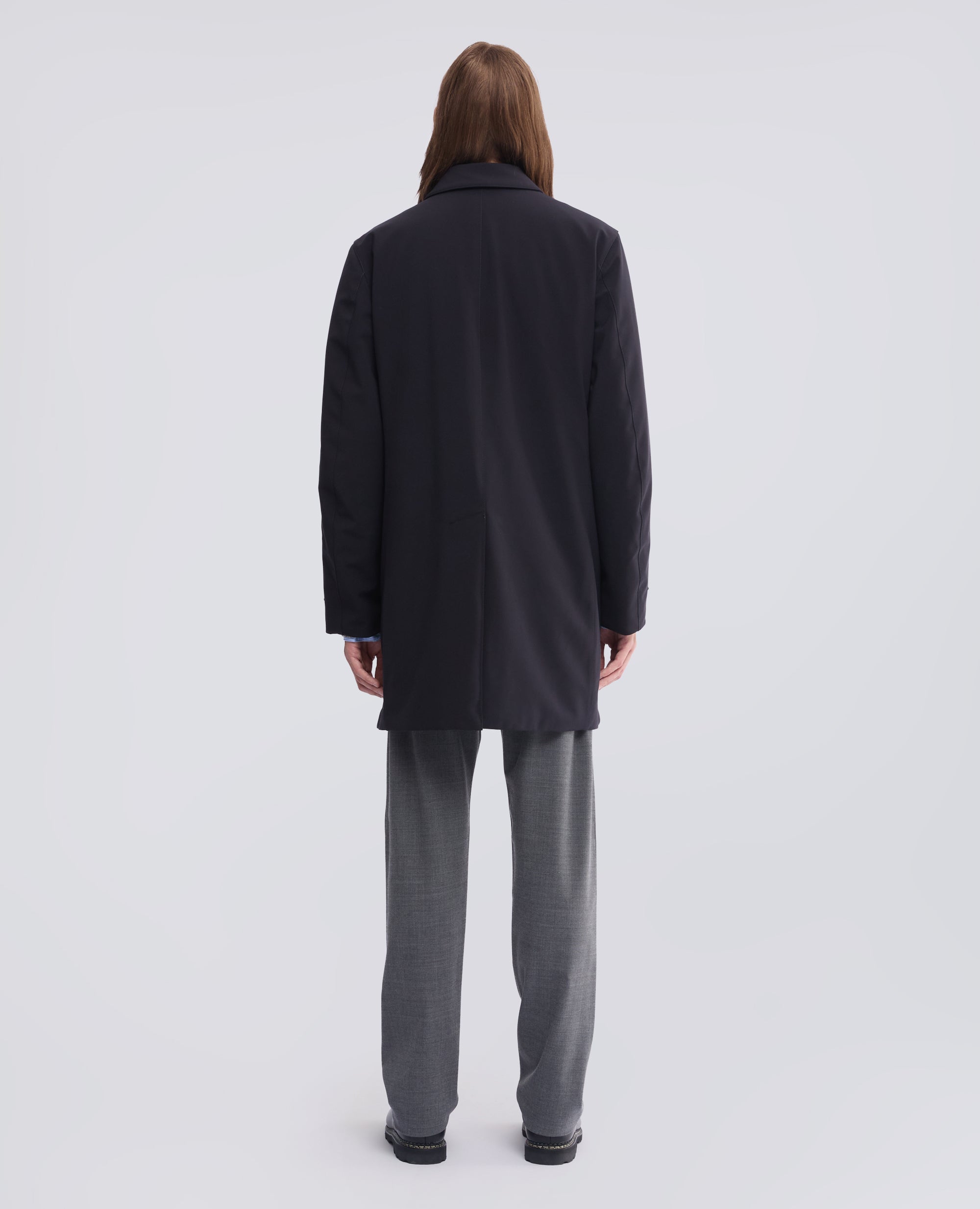 CAPPOTTO MONOPETTO TWILL DI POLIESTERE, IMBOTTITO - BLU - ASPESI