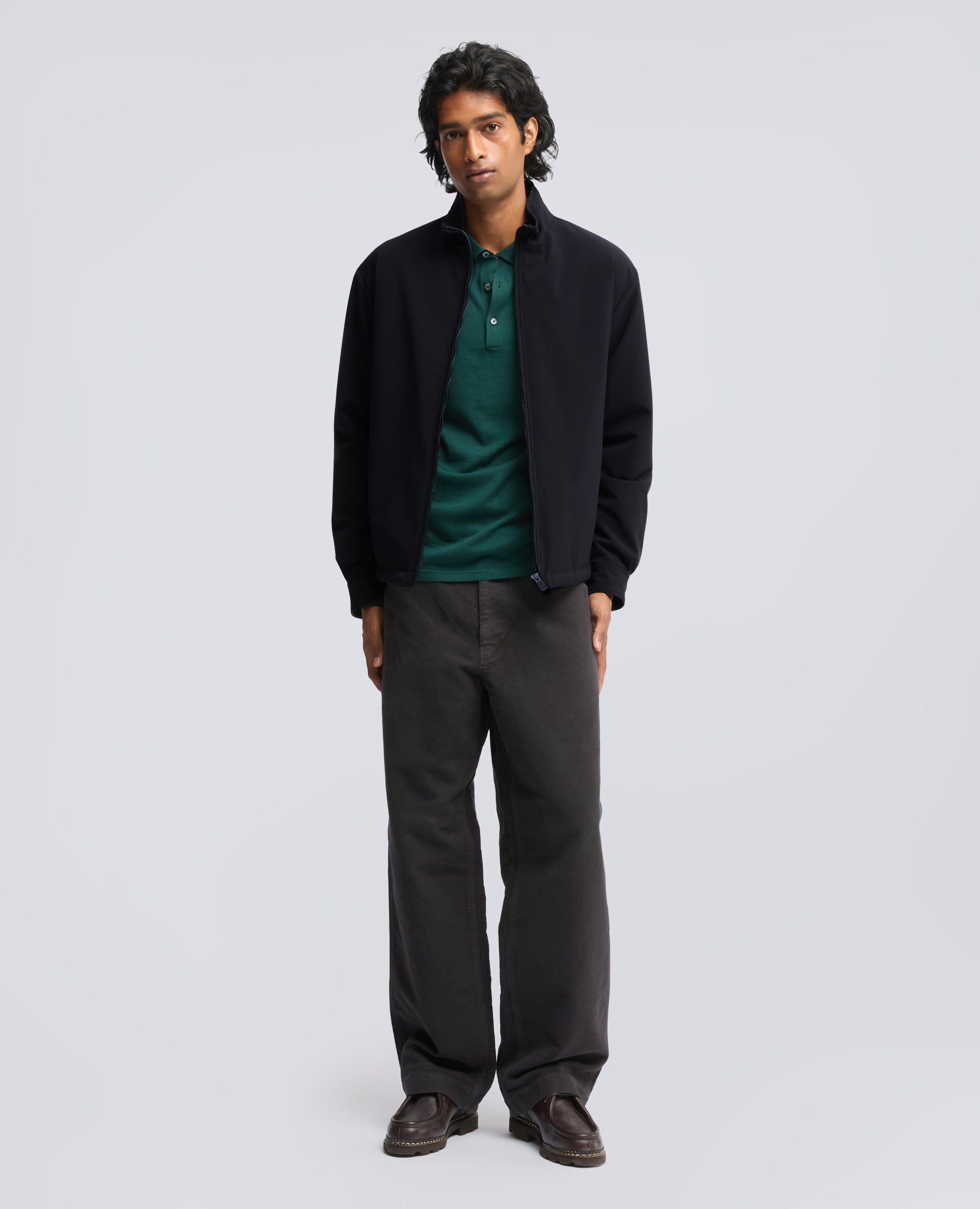 WATER REPELLENT TWILL JACKET - BLU - ASPESI