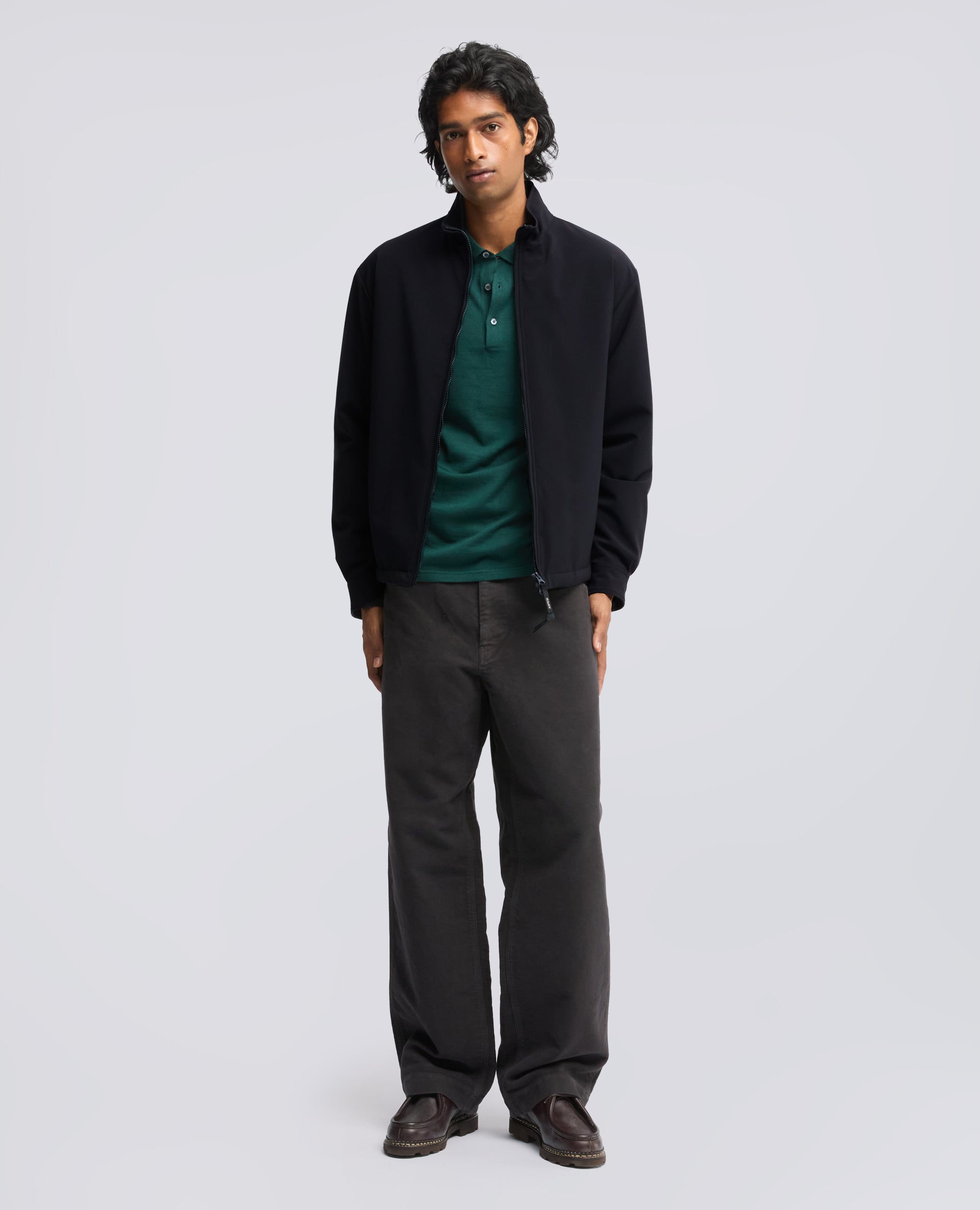 GIUBBOTTO TWILL DI POLIESTERE - NAVY - ASPESI