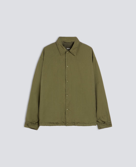 CAMICIA IN TESSUTO MISTO NYLON COMPATTO TINTO CAPO - MILITARE