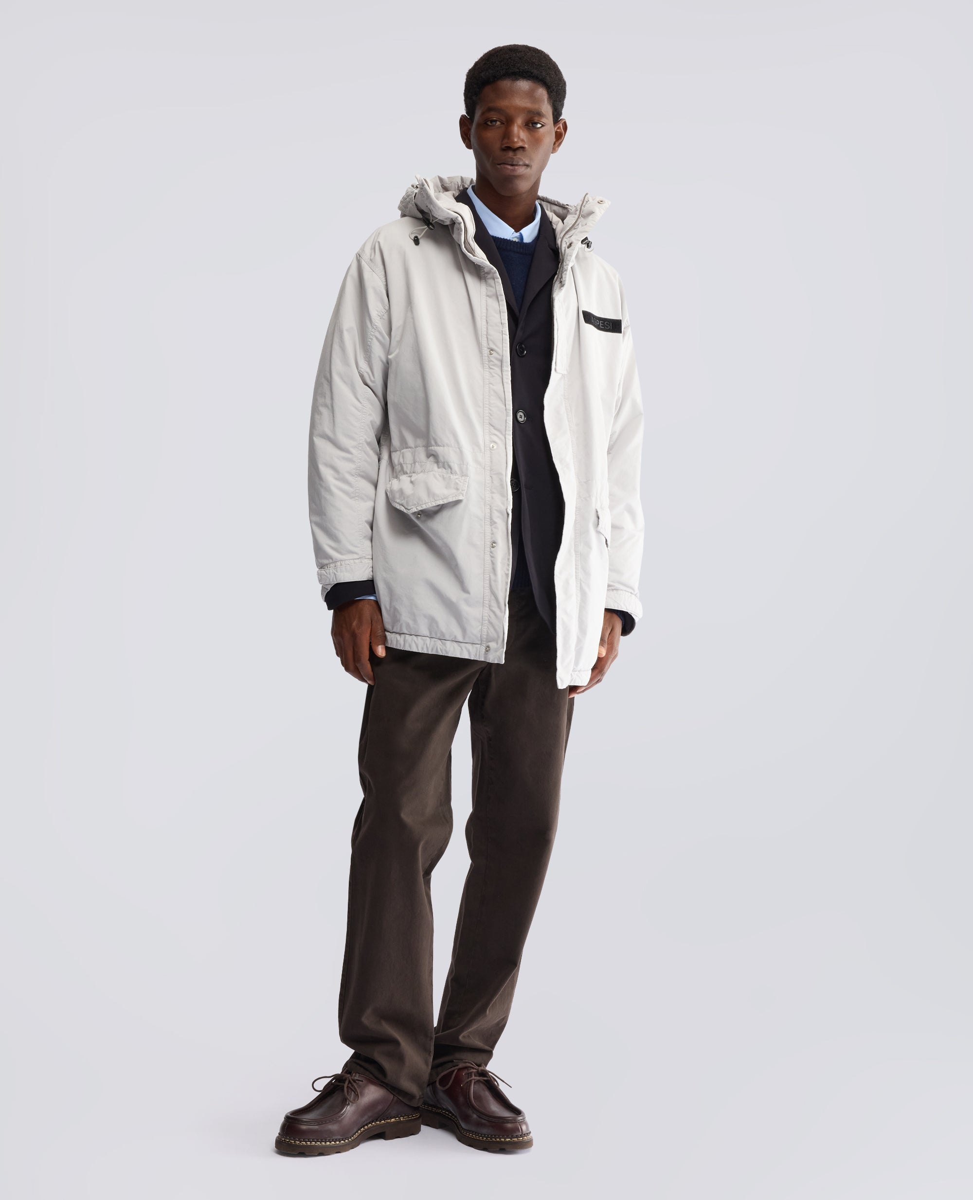 PARKA IN MISTO NYLON COMPATTO, TINTO CAPO - GRIGIO - ASPESI