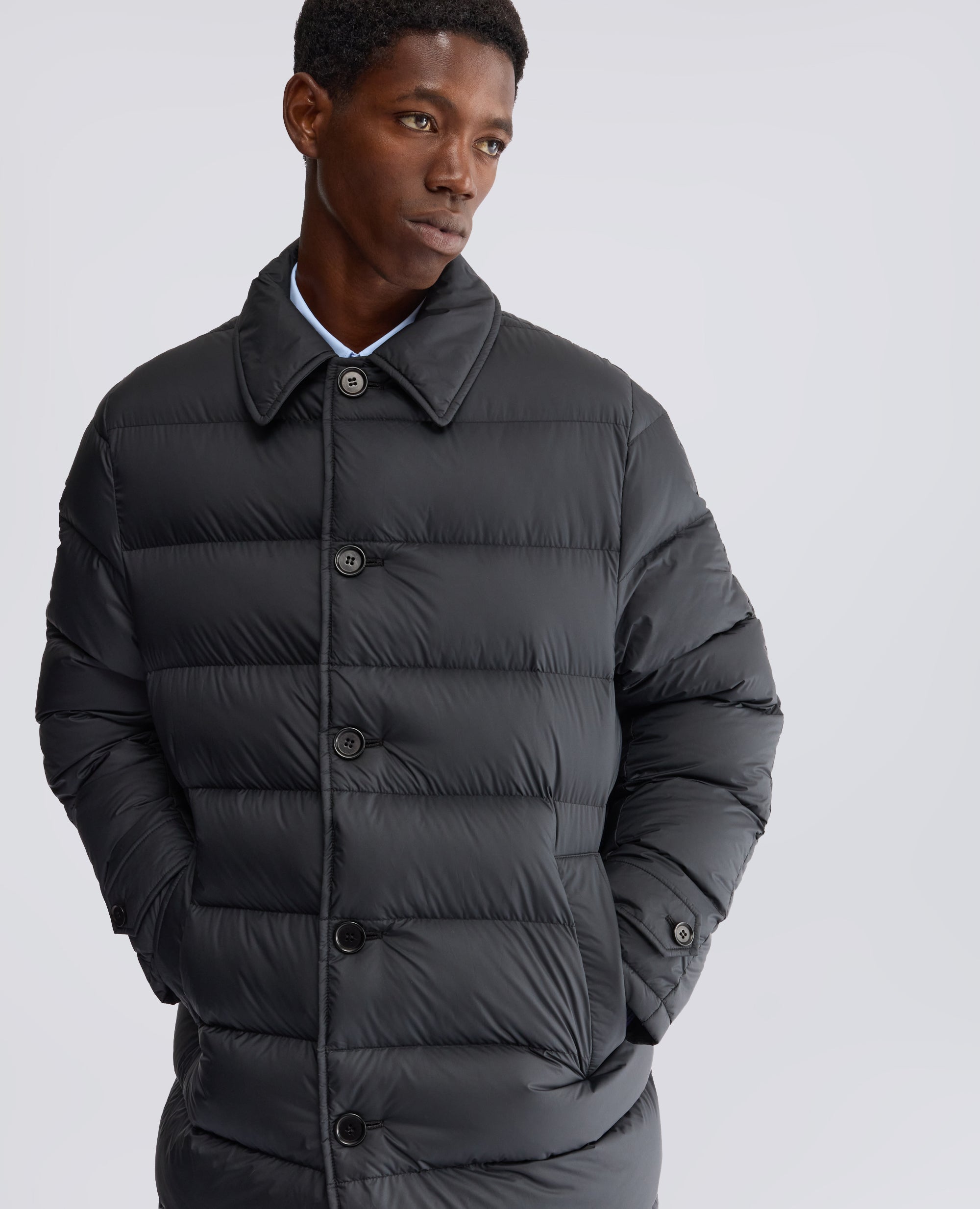 CAPPOTTO IN MICROFIBRA CON IMBOTTITURA - NERO - ASPESI