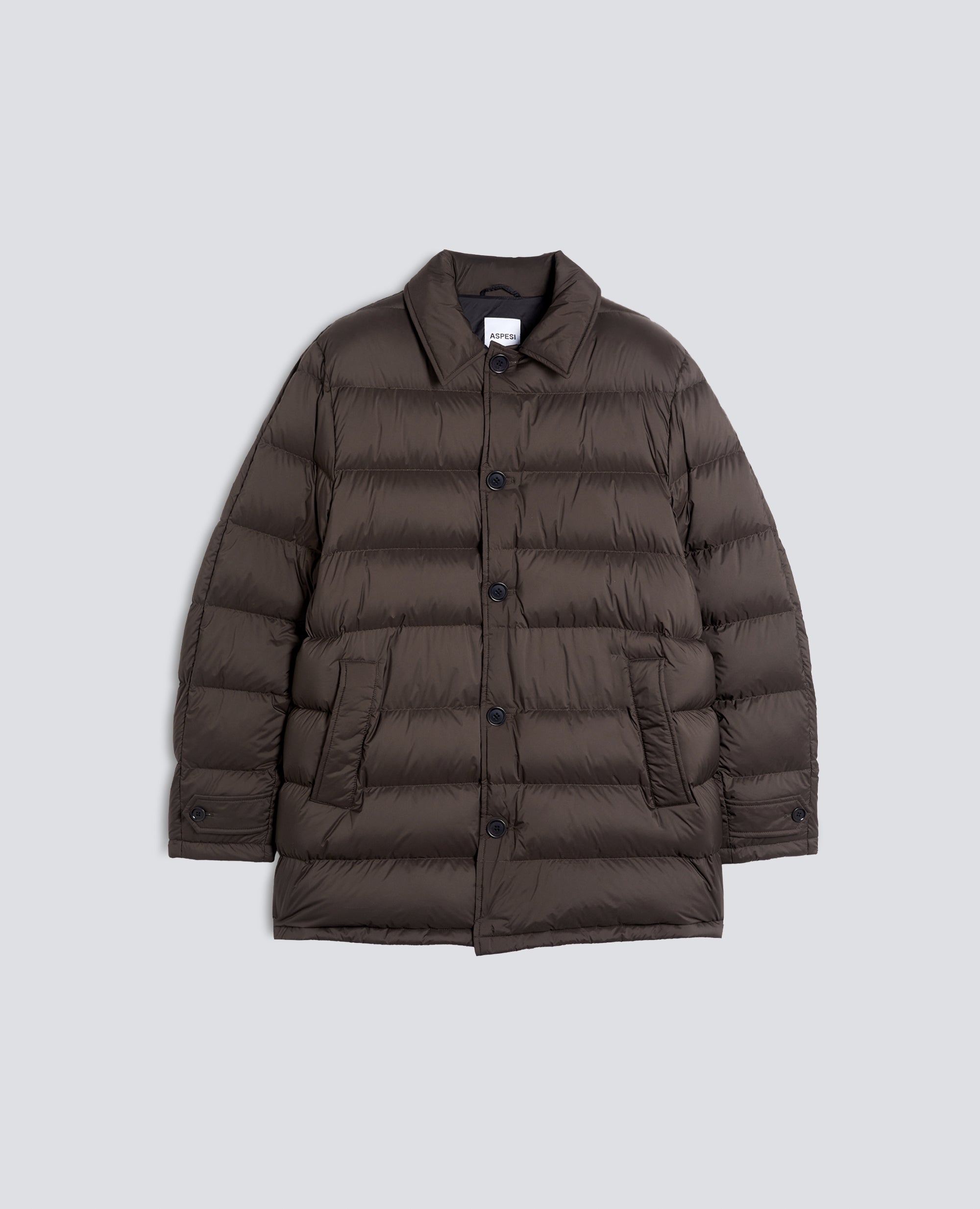 CAPPOTTO IN MICROFIBRA CON IMBOTTITURA - MARRONE - ASPESI