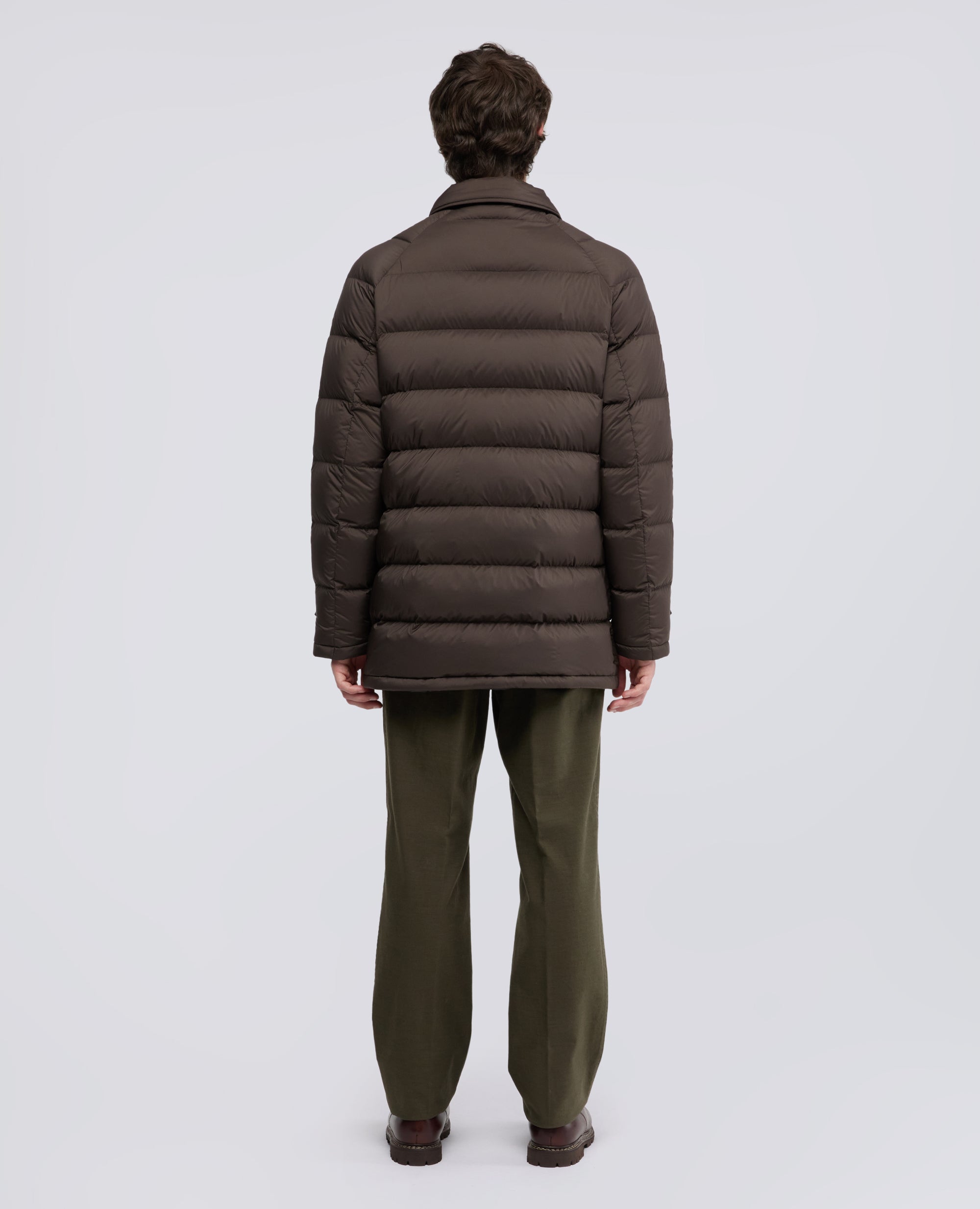 CAPPOTTO IN MICROFIBRA CON IMBOTTITURA - MARRONE - ASPESI