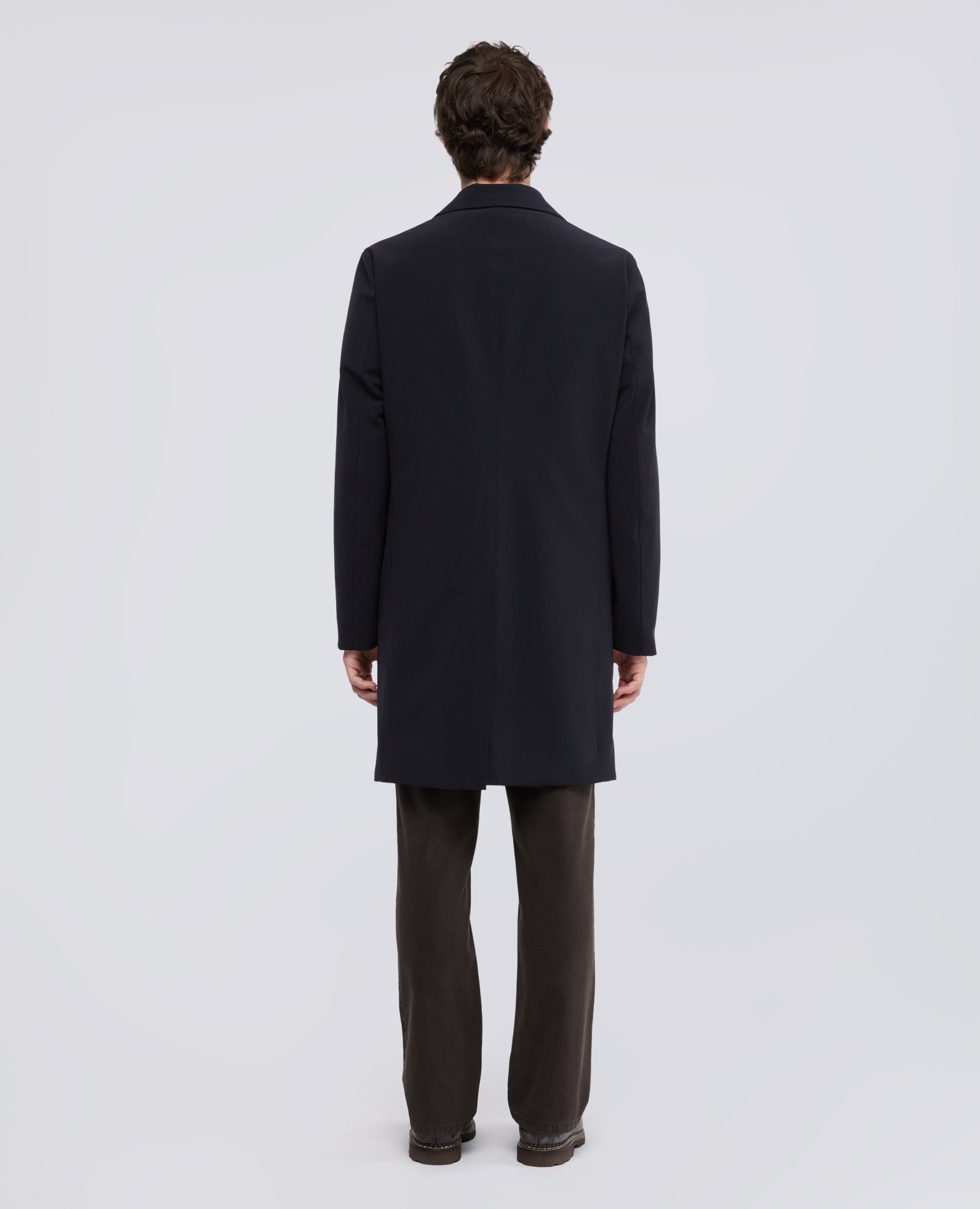 CAPPOTTO MONOPETTO IN TWILL DI POLIESTERE - NAVY - ASPESI