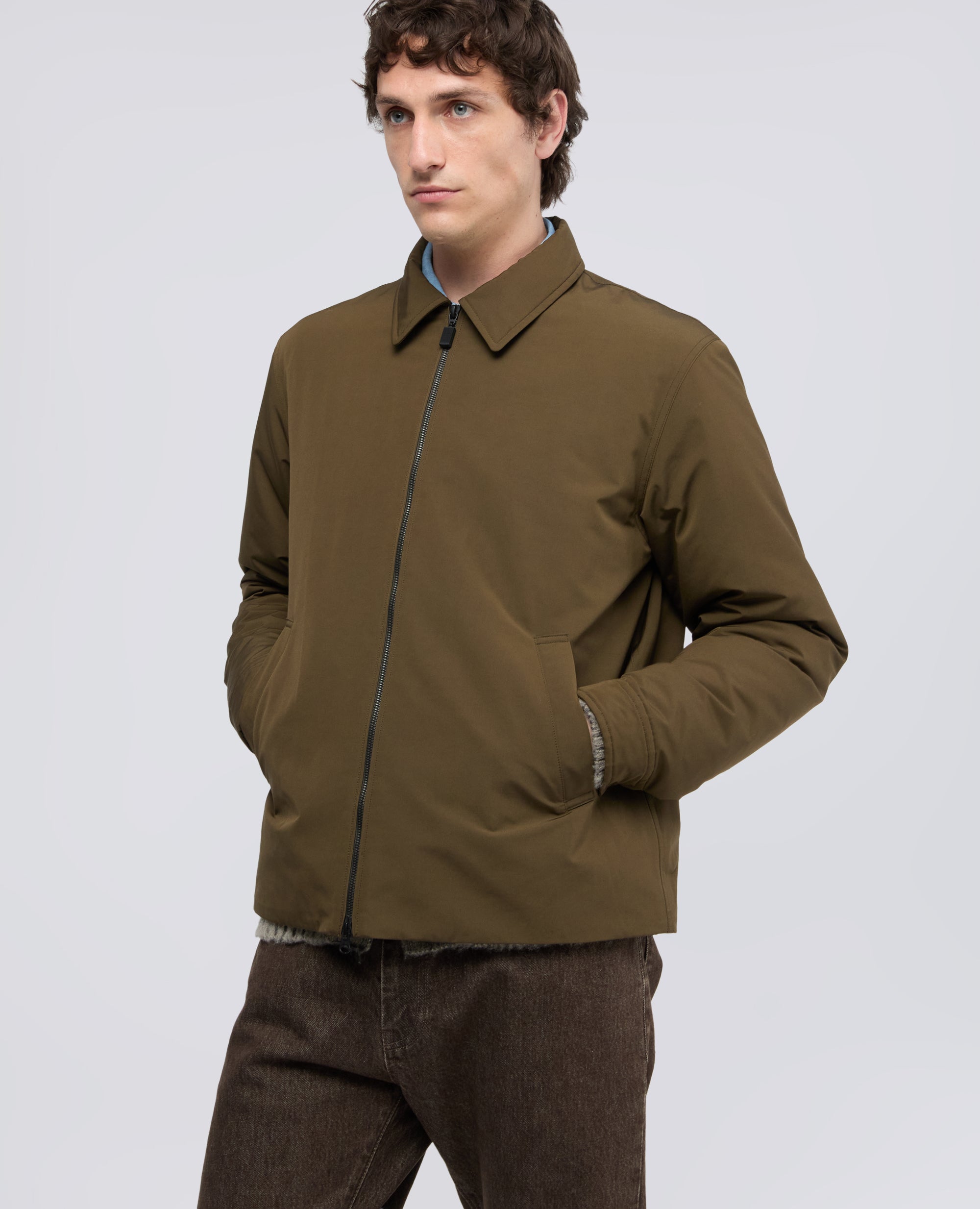 GIUBBOTTO IN TELA DI MISTO COTONE - MILITARE - ASPESI