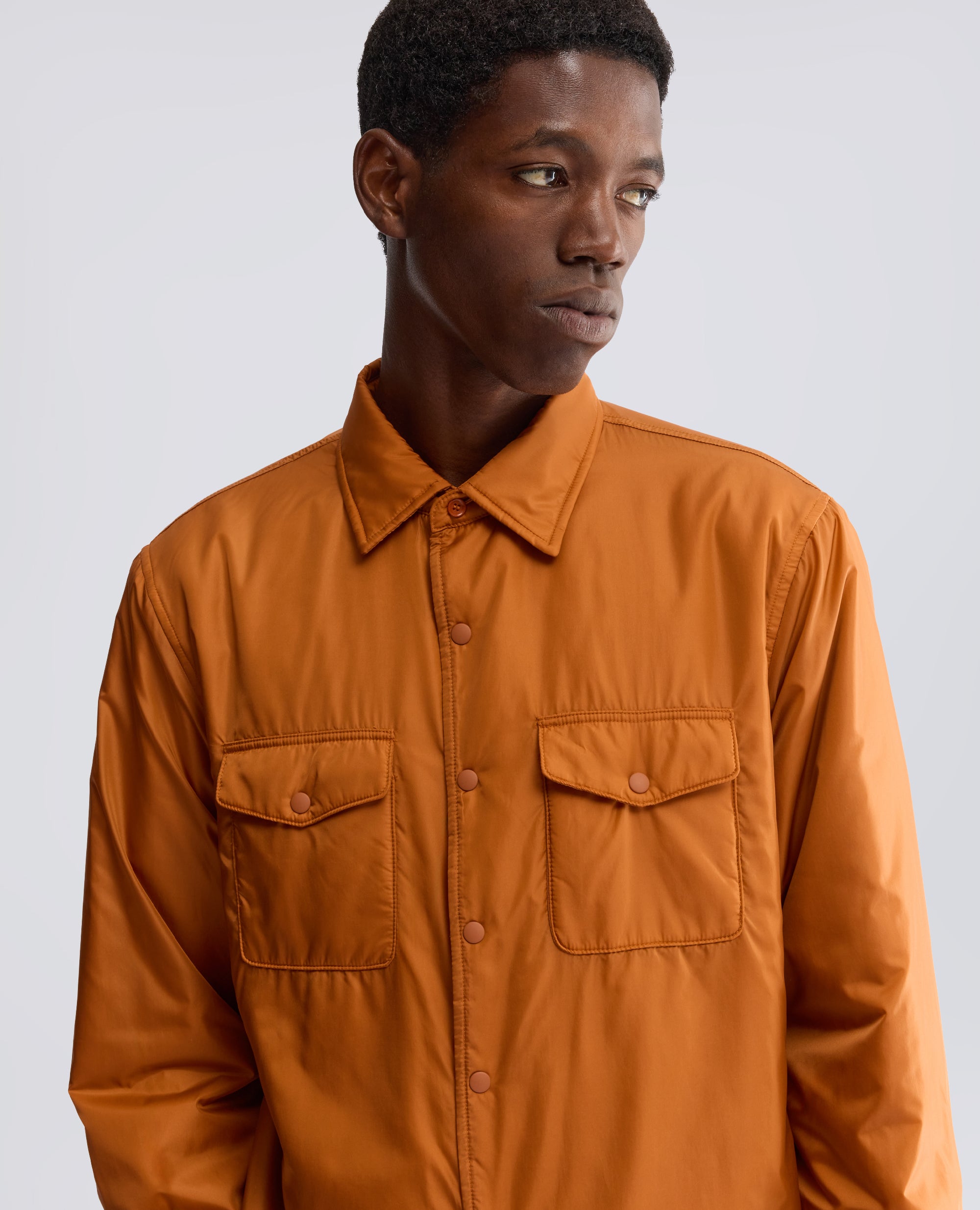 CAMICIA 13PIU IN NYLON CON OVATTA THERMORE® - ARANCIO - ASPESI