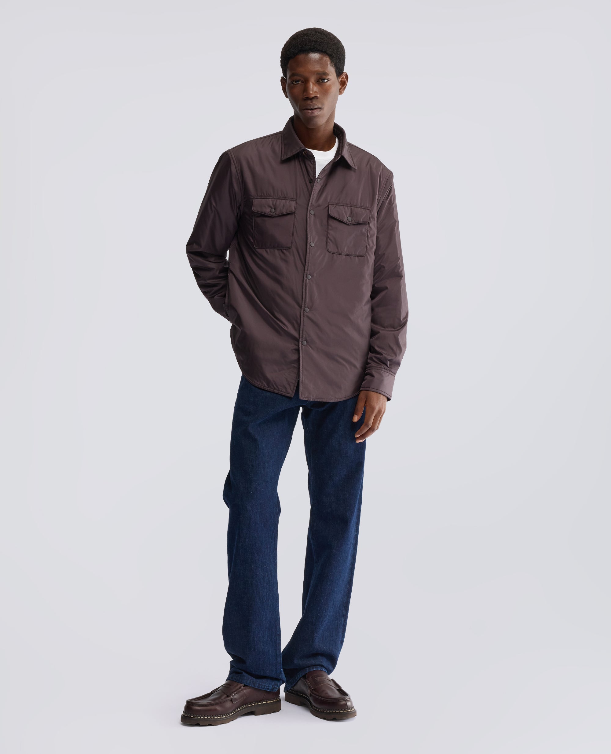 CAMICIA 13PIU IN NYLON CON OVATTA THERMORE® - MARRONE - ASPESI