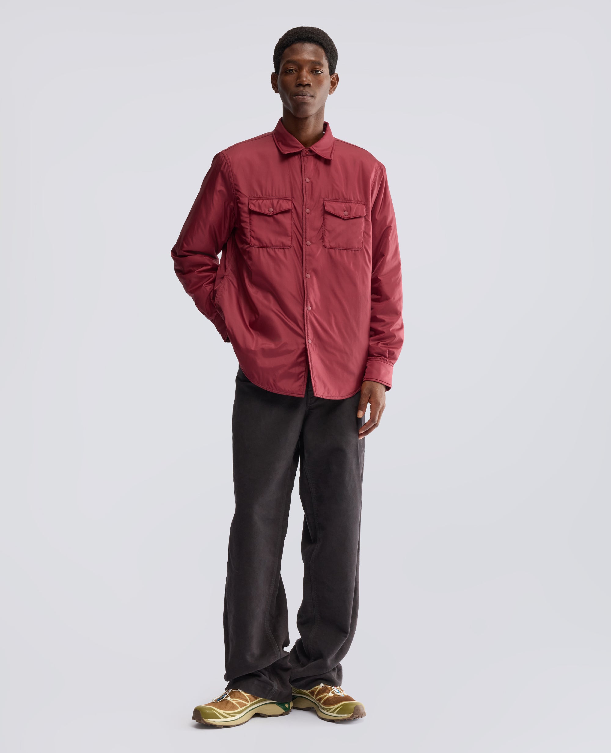 CAMICIA 13PIU IN NYLON CON OVATTA THERMORE® - ROSSO - ASPESI