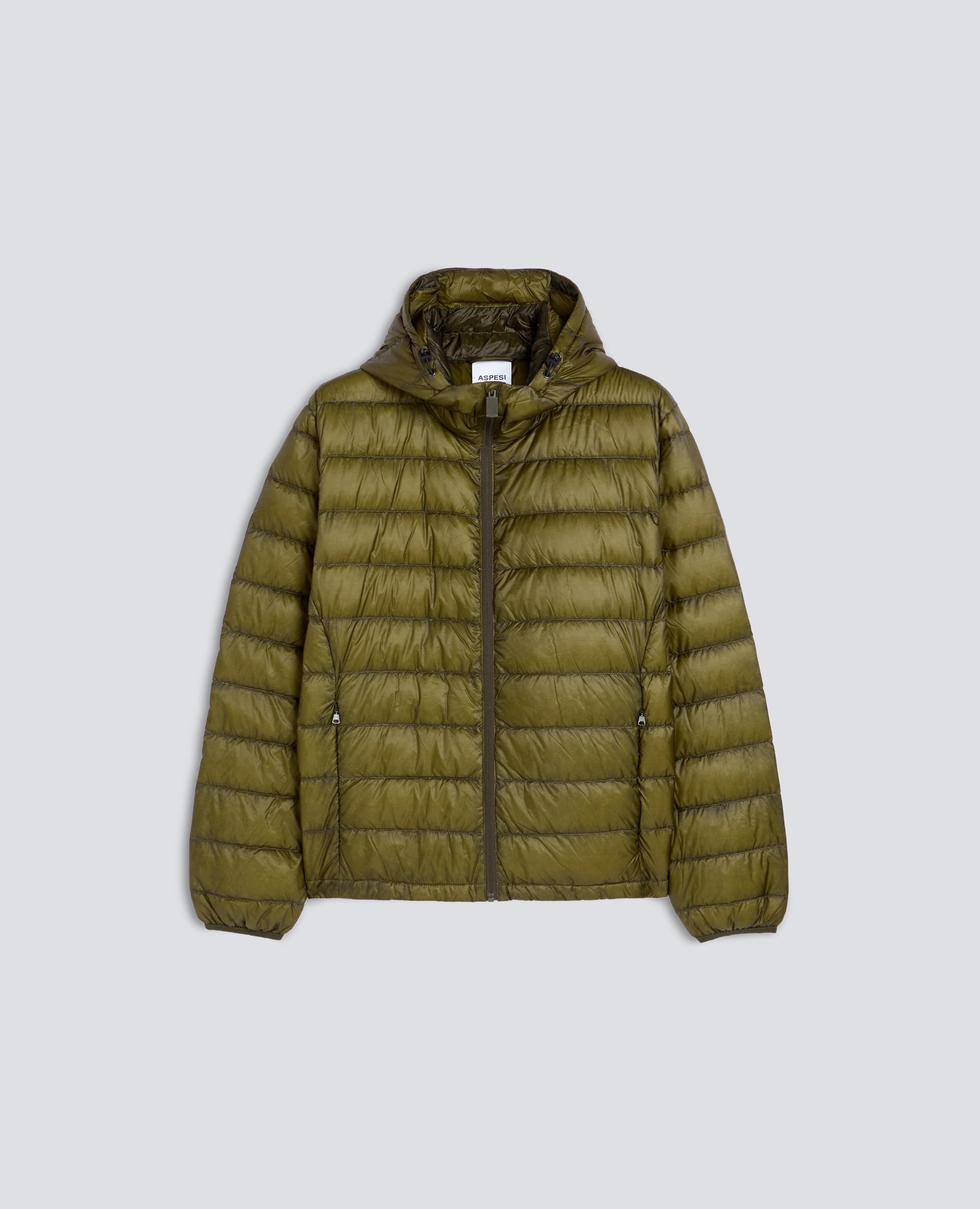 GIUBBOTTO IN NYLON IMBOTTITITO IN PIUMA - MILITAR - ASPESI