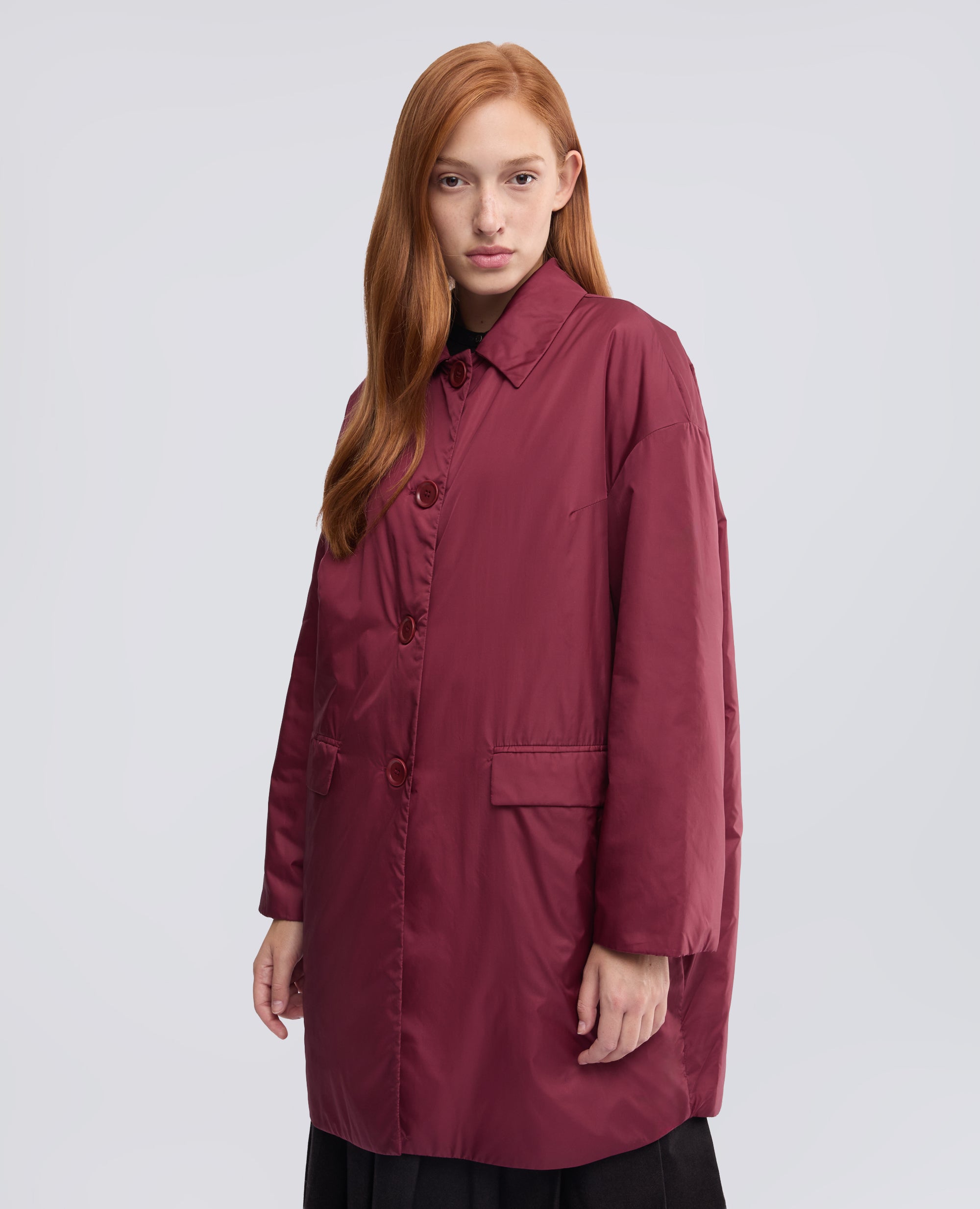 THERMORE-PADDED NYLON COAT - RED - ASPESI