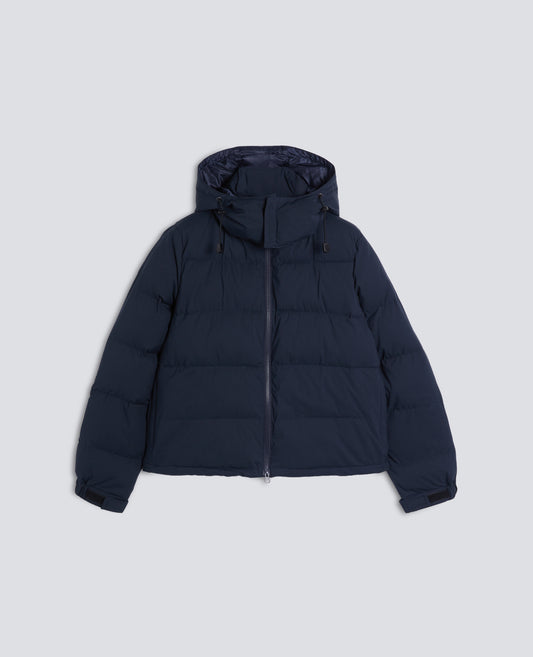 GIUBBOTTO IN POPELINE DI COTONE E NYLON - BLU - ASPESI