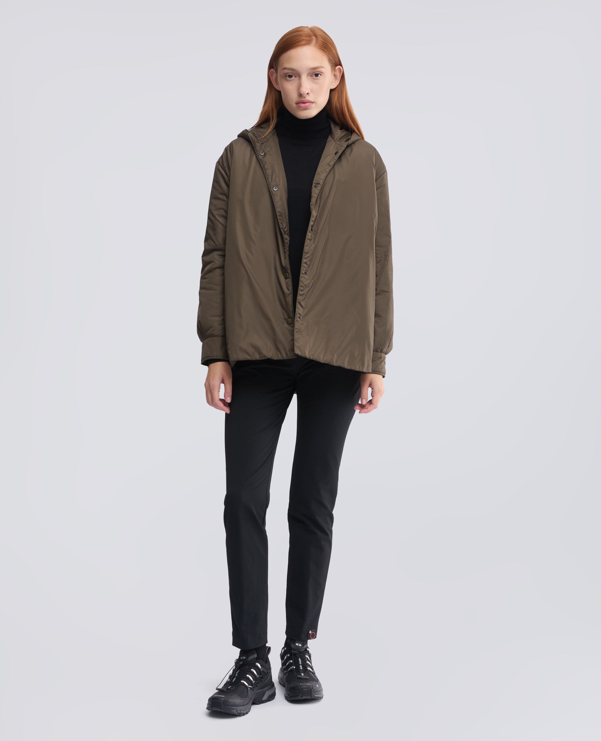 BLOUSON AUS NYLON, WATTIERT MIT THERMORE-WATTIERUNG - GRUN - ASPESI