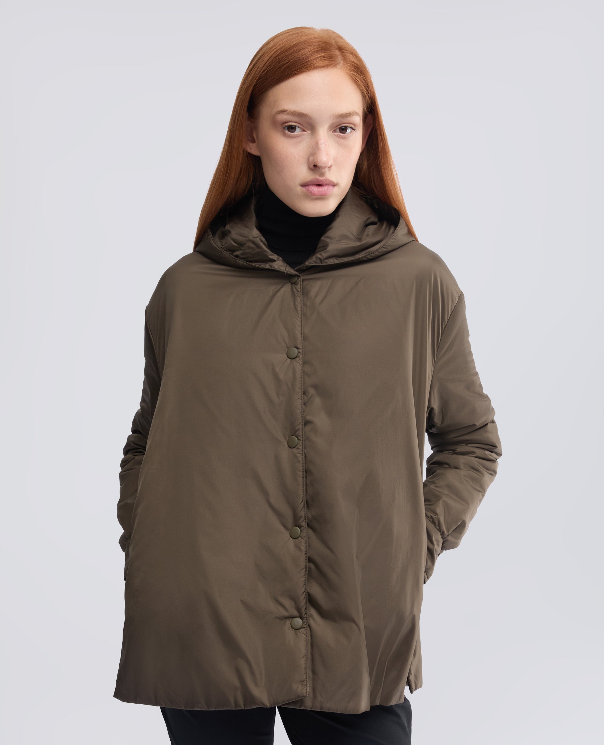 BLOUSON AUS NYLON, WATTIERT MIT THERMORE-WATTIERUNG - GRUN - ASPESI