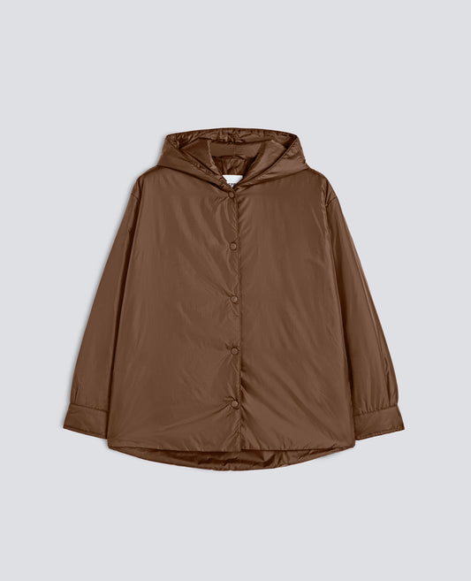 BLOUSON AUS NYLON, WATTIERT MIT THERMORE-WATTIERUNG - BRAUN - ASPESI
