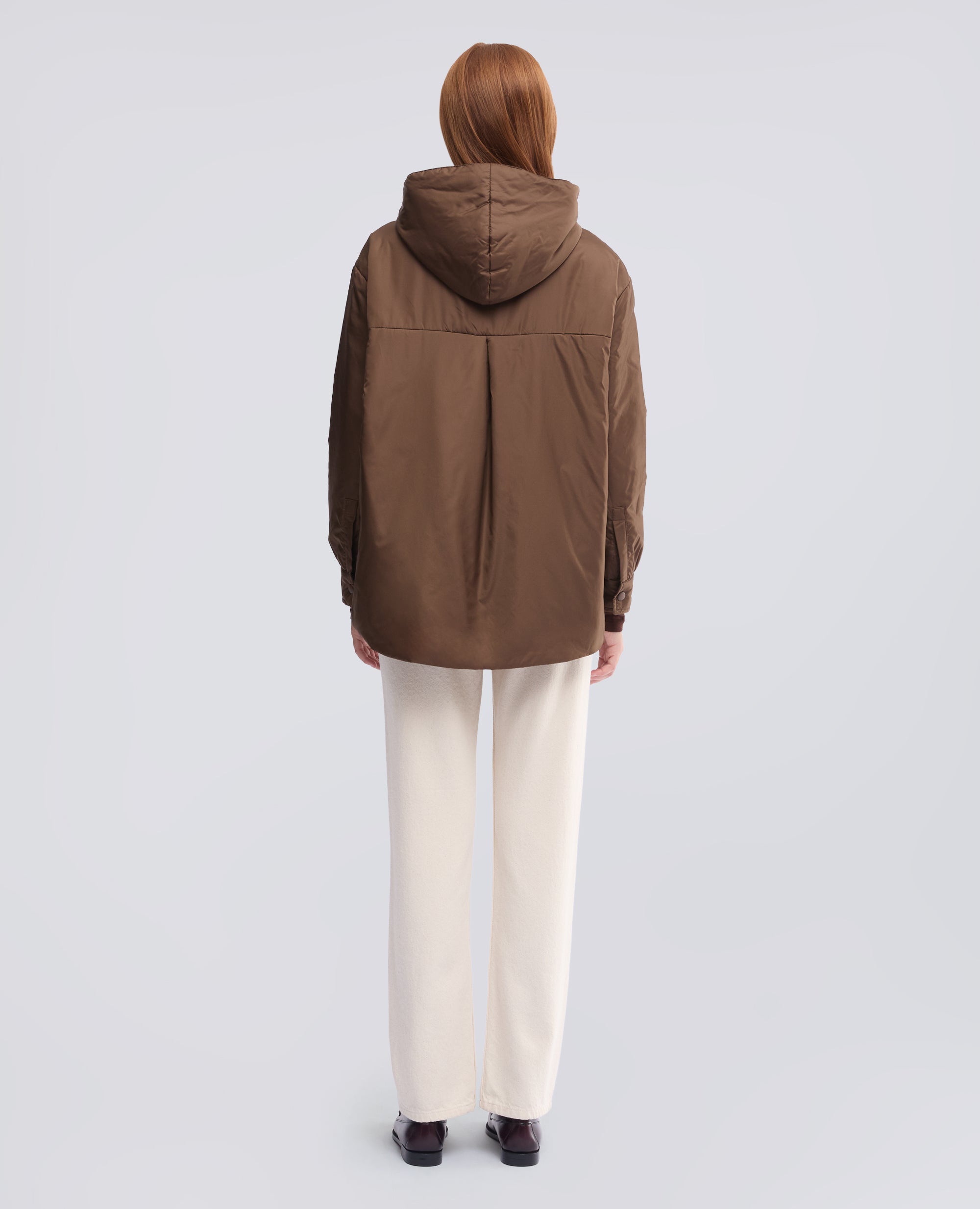 BLOUSON AUS NYLON, WATTIERT MIT THERMORE-WATTIERUNG - BRAUN - ASPESI