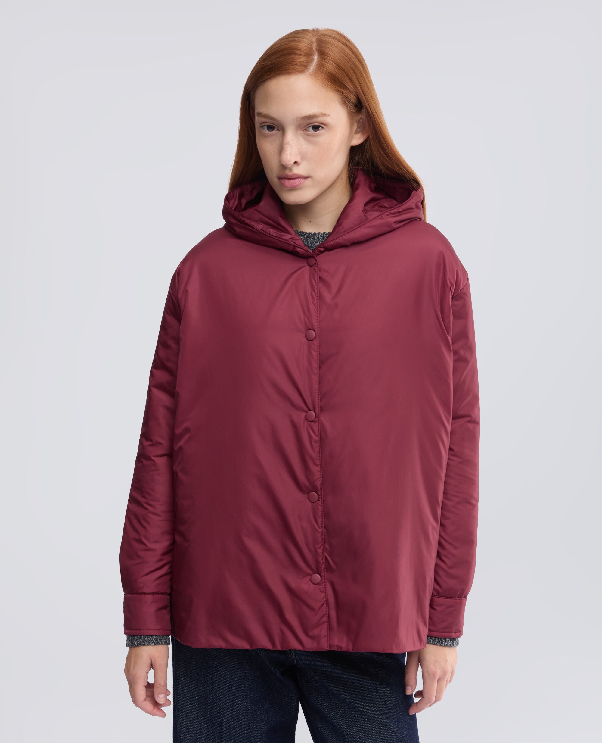 GIUBBOTTO IN NYLON IMBOTTITO CON OVATTA THERMORE - ROSSO - ASPESI