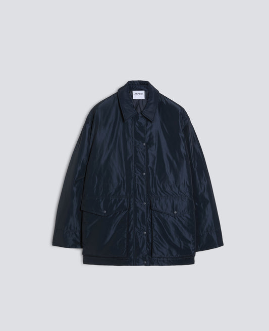 GIACCA IN TAFFETA' DI POLIESTERE IMBOTTITA CON OVATTA - BLU NERO