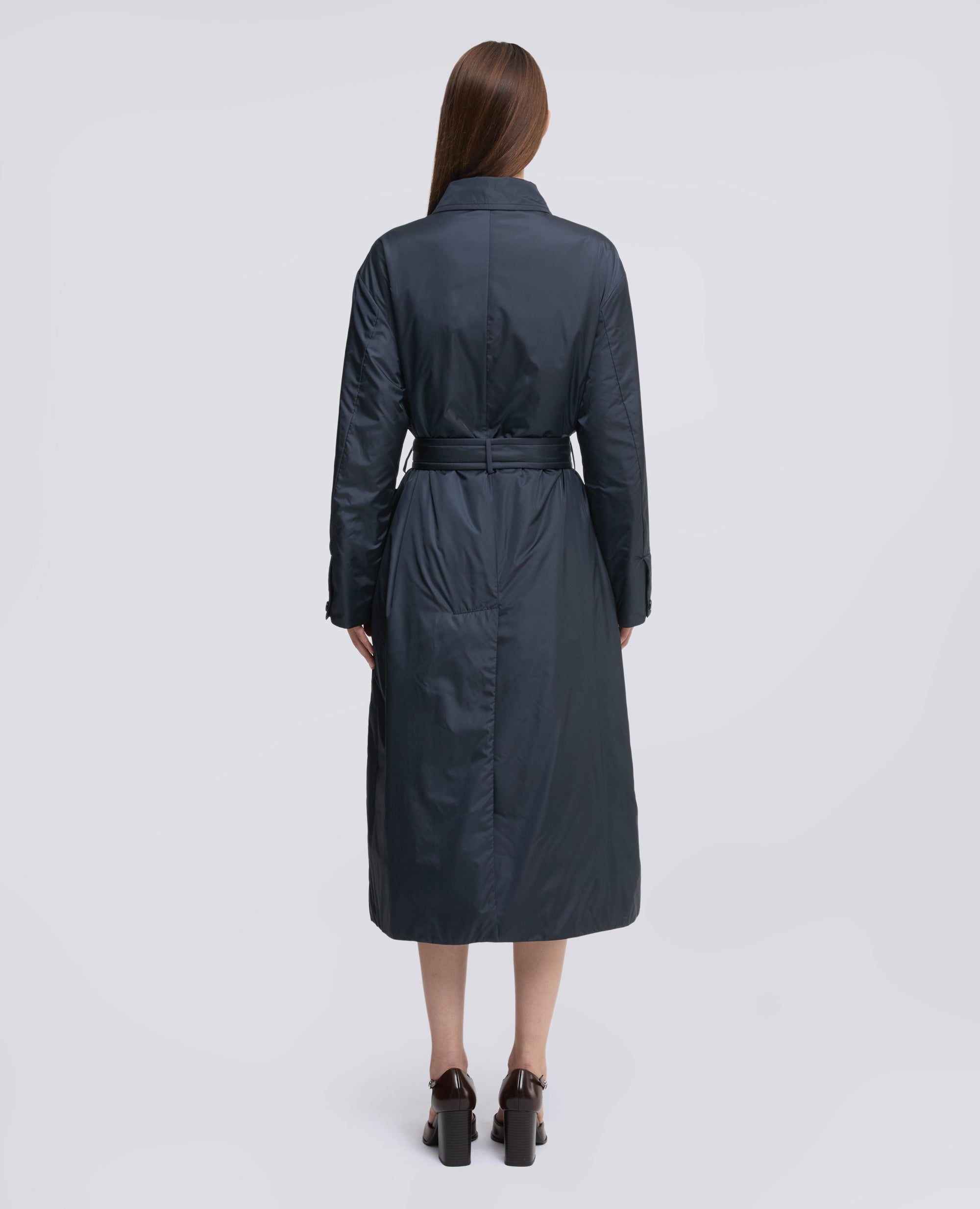 CAPPOTTO IN NYLON, IMBOTTITO IN OVATTA THERMORE - NAVY - ASPESI
