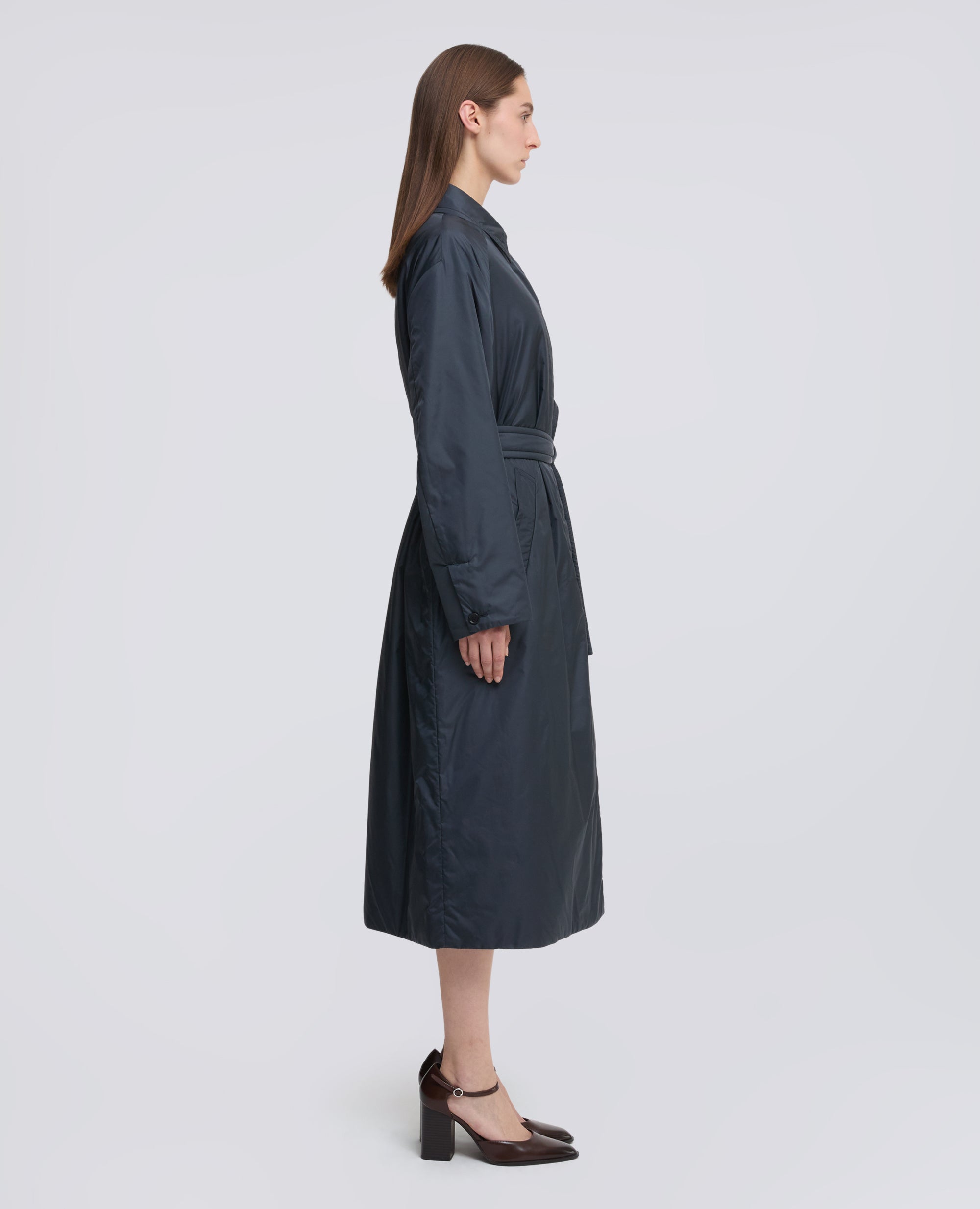 CAPPOTTO IN NYLON, IMBOTTITO IN OVATTA THERMORE - NAVY - ASPESI