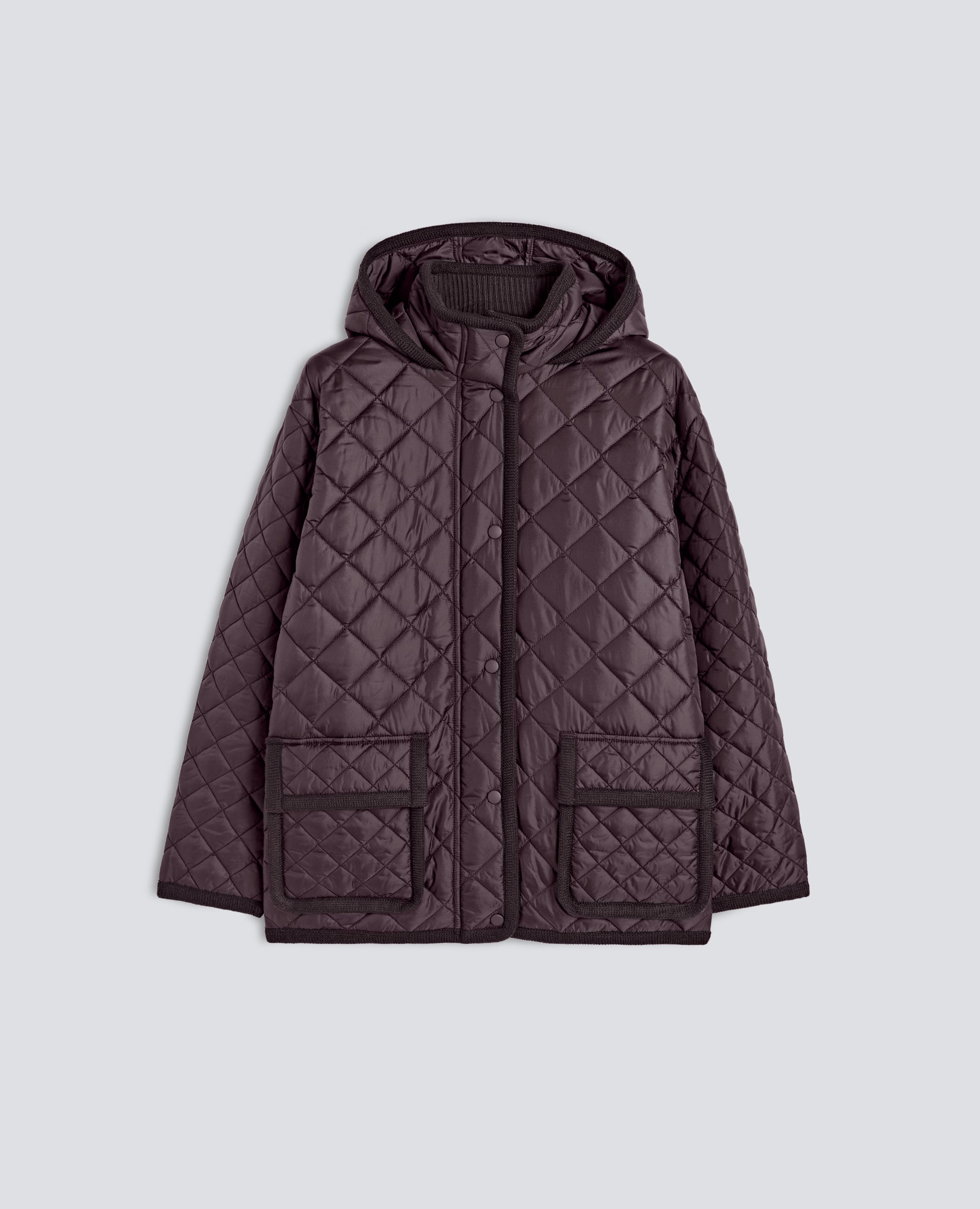 BLOUSON AUS NYLON, WATTIERT MIT WATTIERUNG - BRAUN - ASPESI