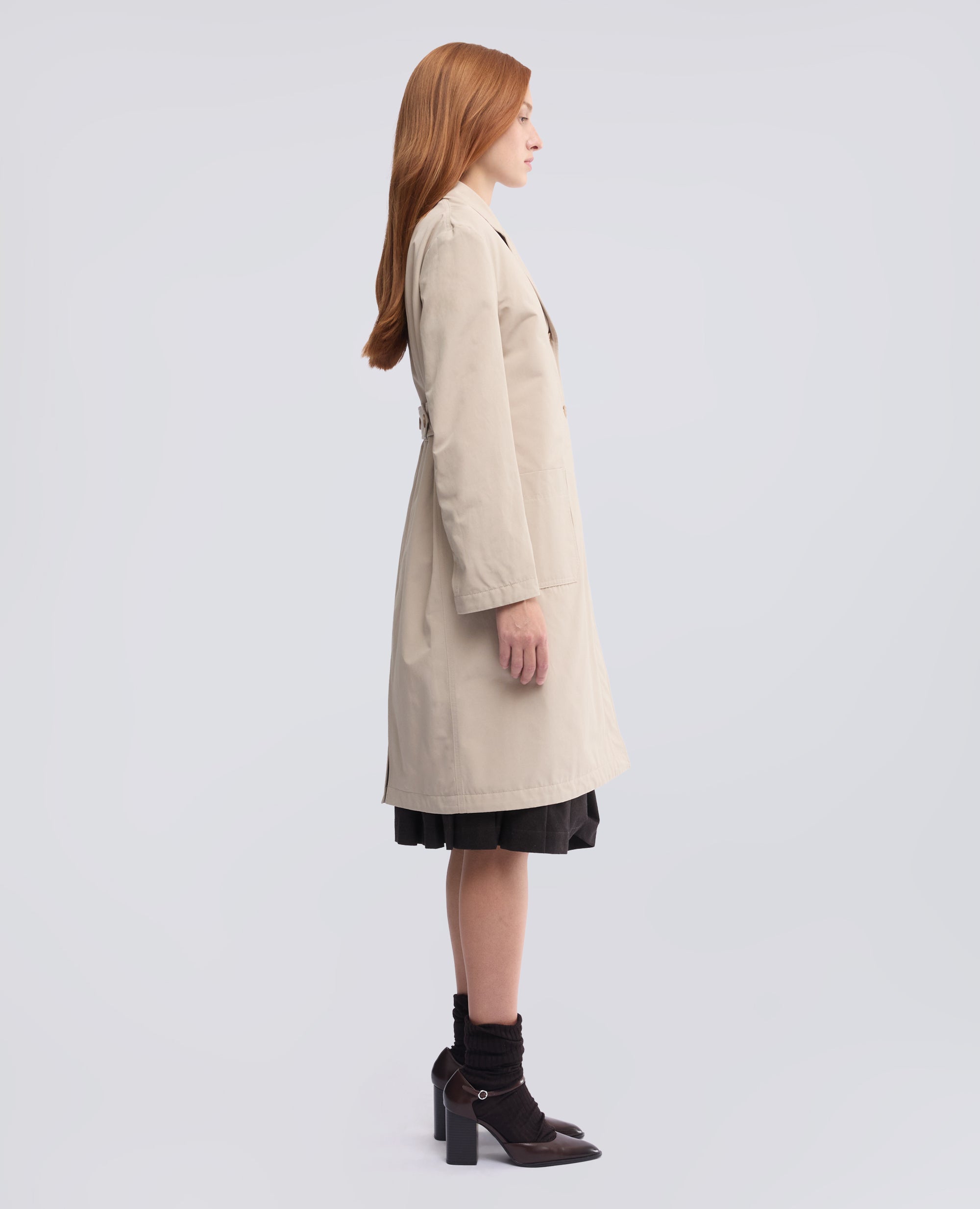 CAPPOTTO IN TELA DI MISTO COTONE IMBOTTITO IN OVATTA THERMORE - BEIGE - ASPESI