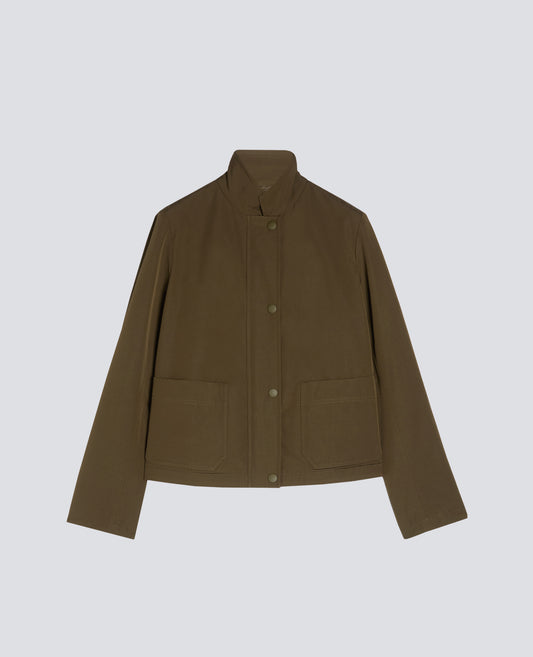 JACKE AUS BAUMWOLLMISCH-SEGELTUCH - MILITAR