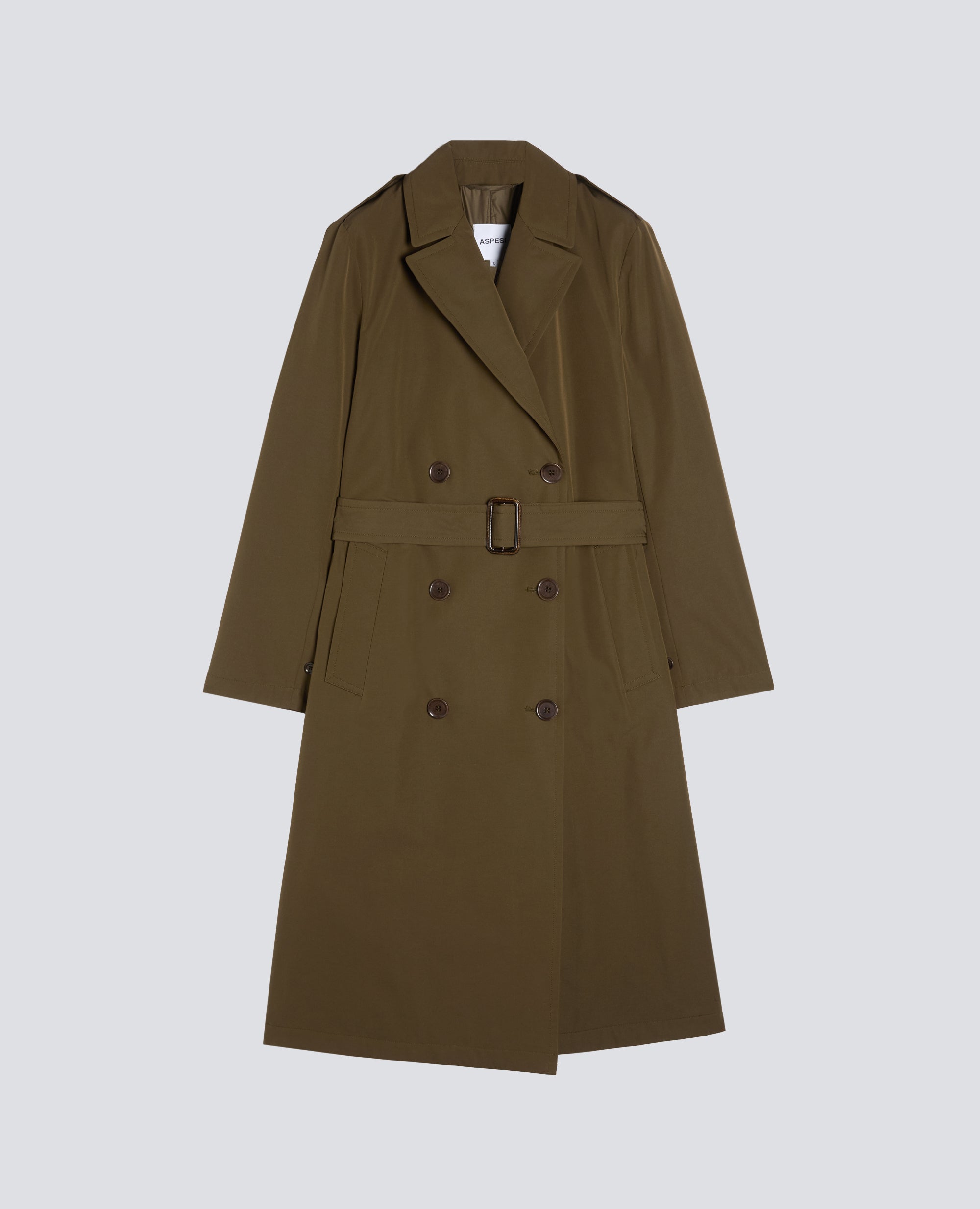 TRENCH IN TELA DI COTONE E POLIESTERE IMBOTTITO CON OVATTA THERMORE - MILITARE - ASPESI