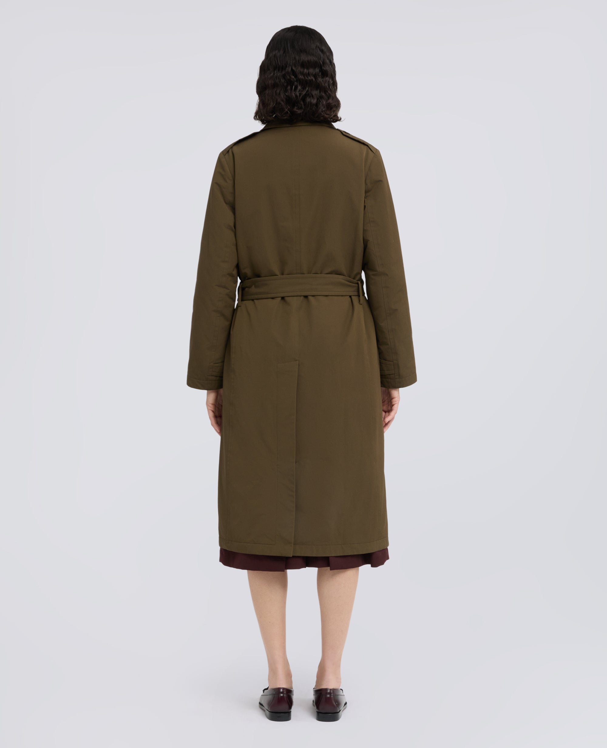TRENCH IN TELA DI COTONE E POLIESTERE IMBOTTITO CON OVATTA THERMORE - MILITARE - ASPESI