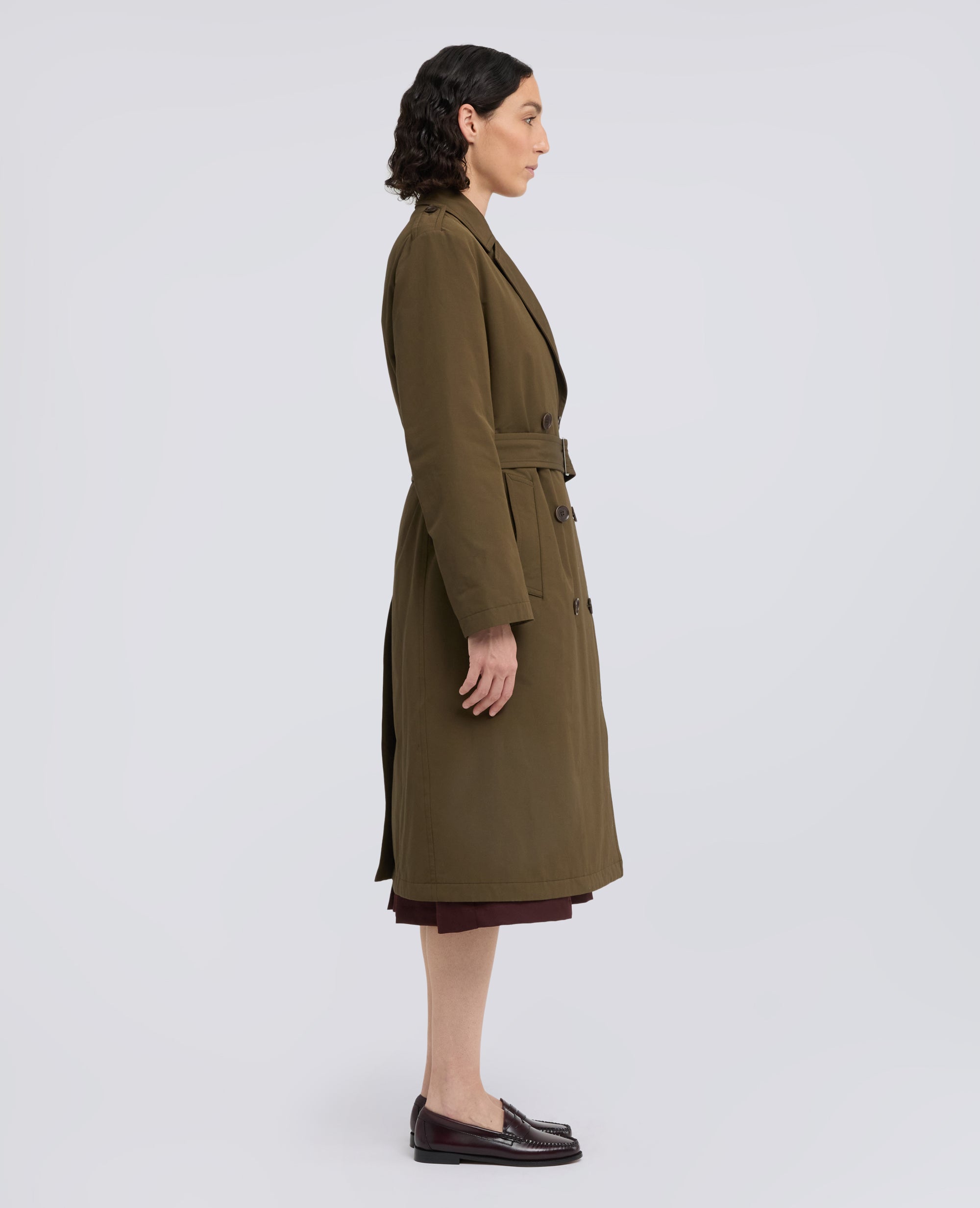 TRENCH IN TELA DI COTONE E POLIESTERE IMBOTTITO CON OVATTA THERMORE - MILITARE - ASPESI